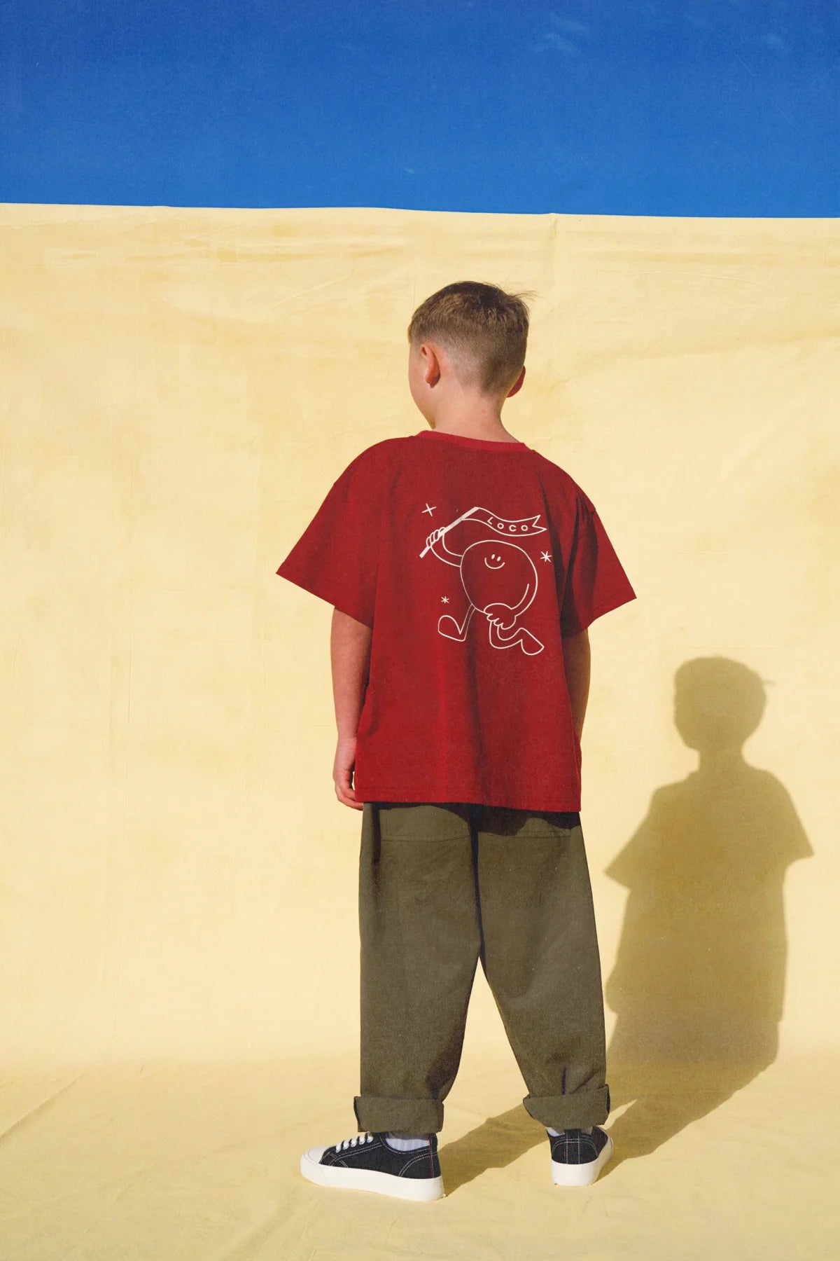 THE CRAZY FLAG LOU TEE - CHERRY