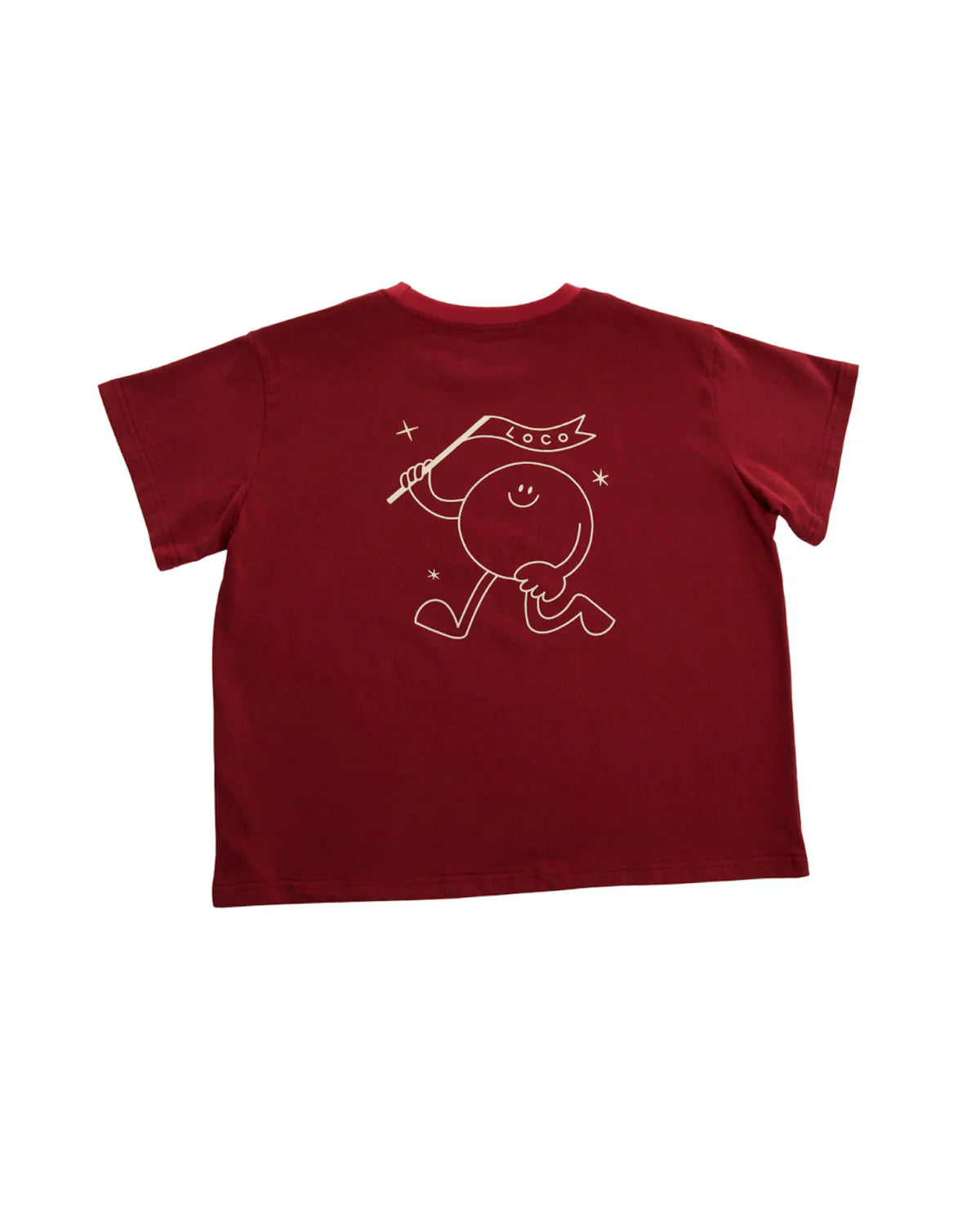 THE CRAZY FLAG LOU TEE - CHERRY