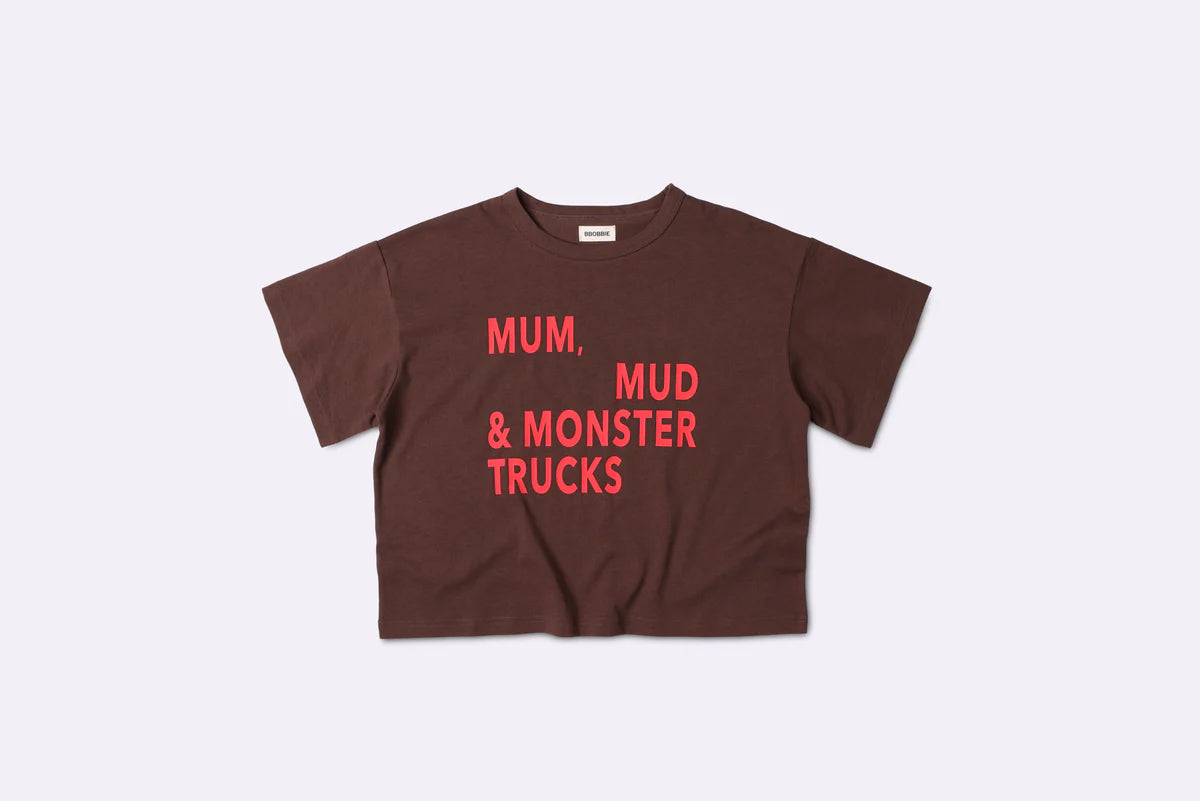 MMM tee in brown/red
