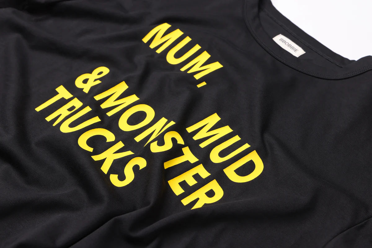 MMM tee in black/yellow