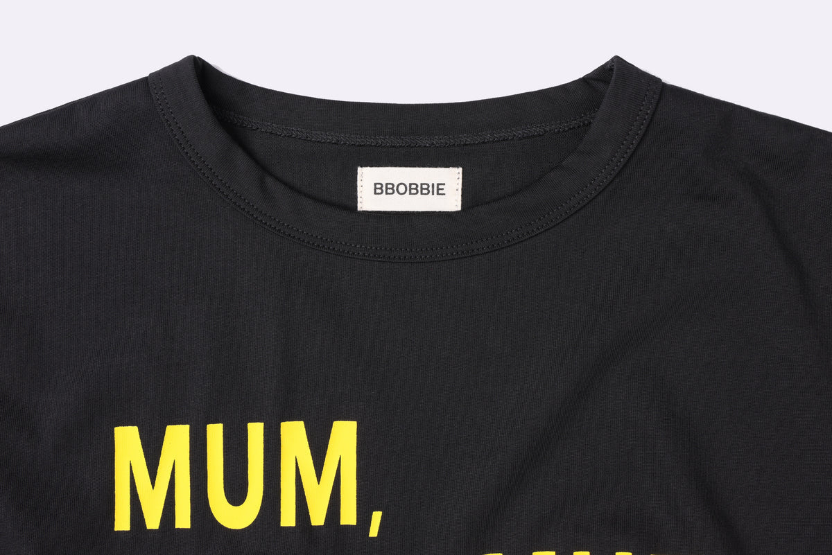 MMM tee in black/yellow