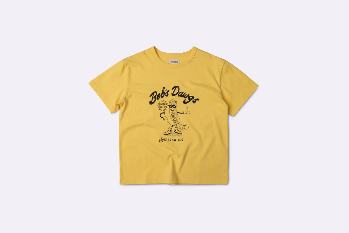 Pre order - Bob’s Dawgs tee in yellow