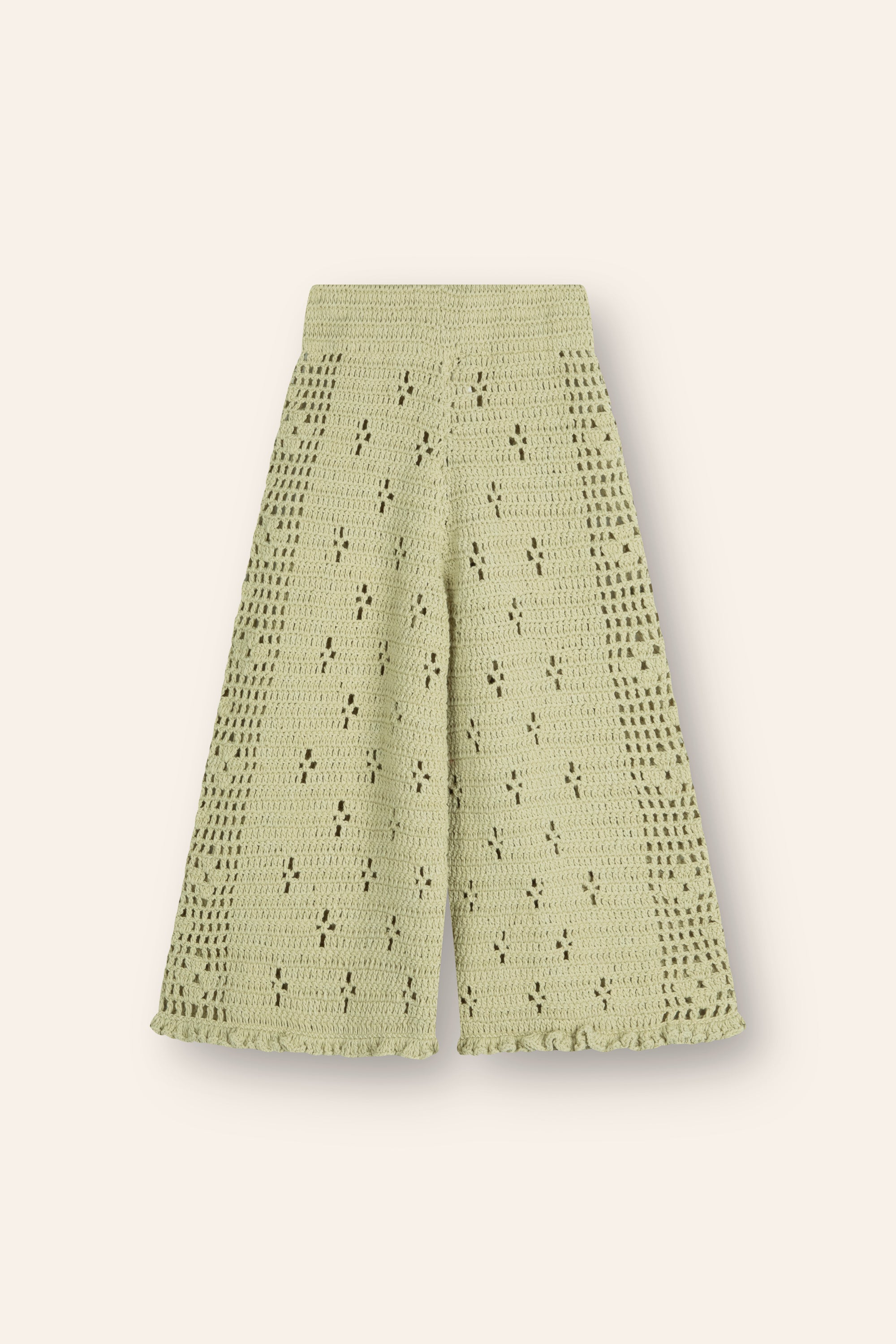 Filet Crochet Pants | Moss