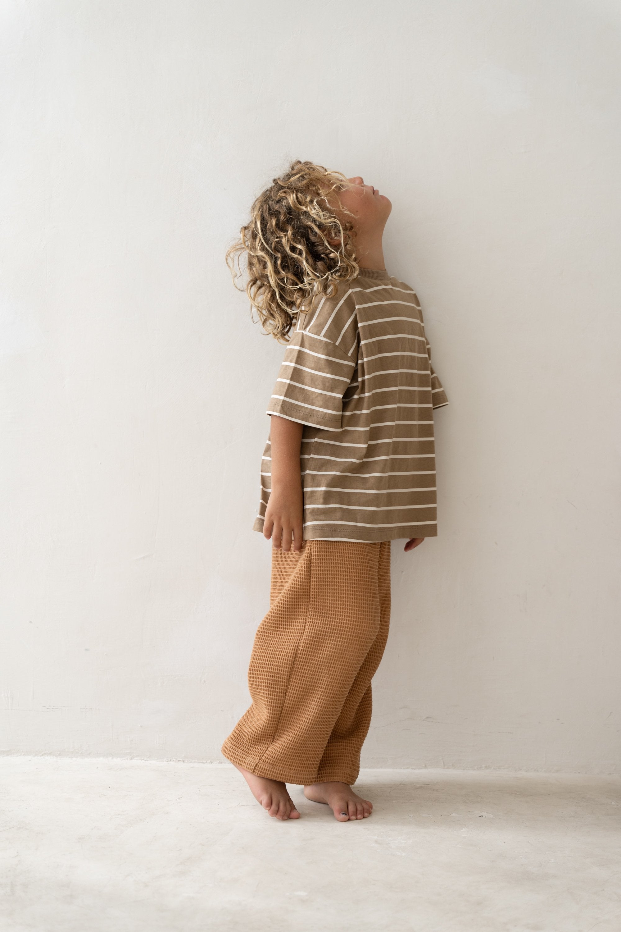 Illoura ~ Basic Tee | Cocoa Stripe