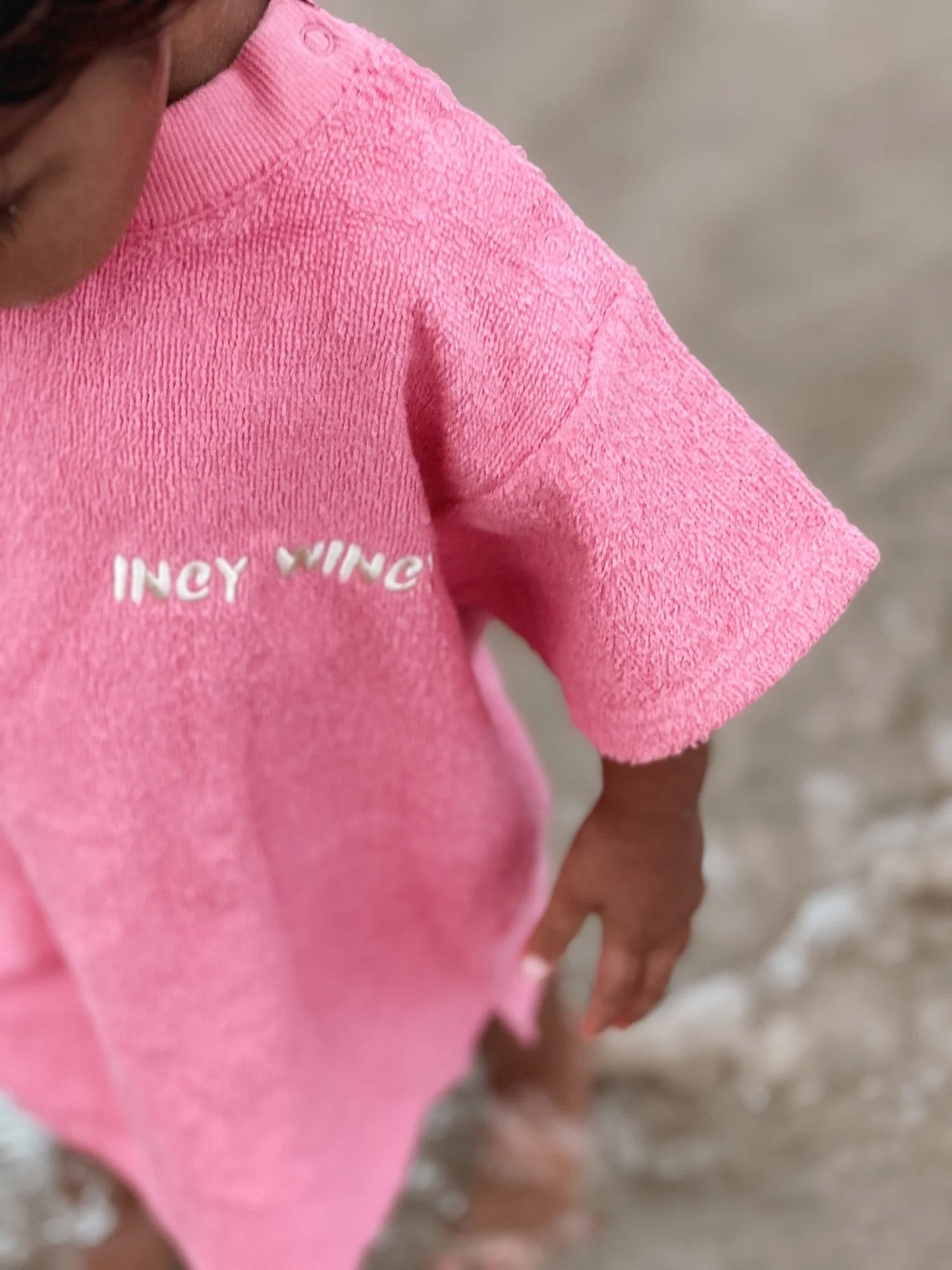 Incy Wincy Swimwear ~ Cotton Towel Beach Tee - Raspberry