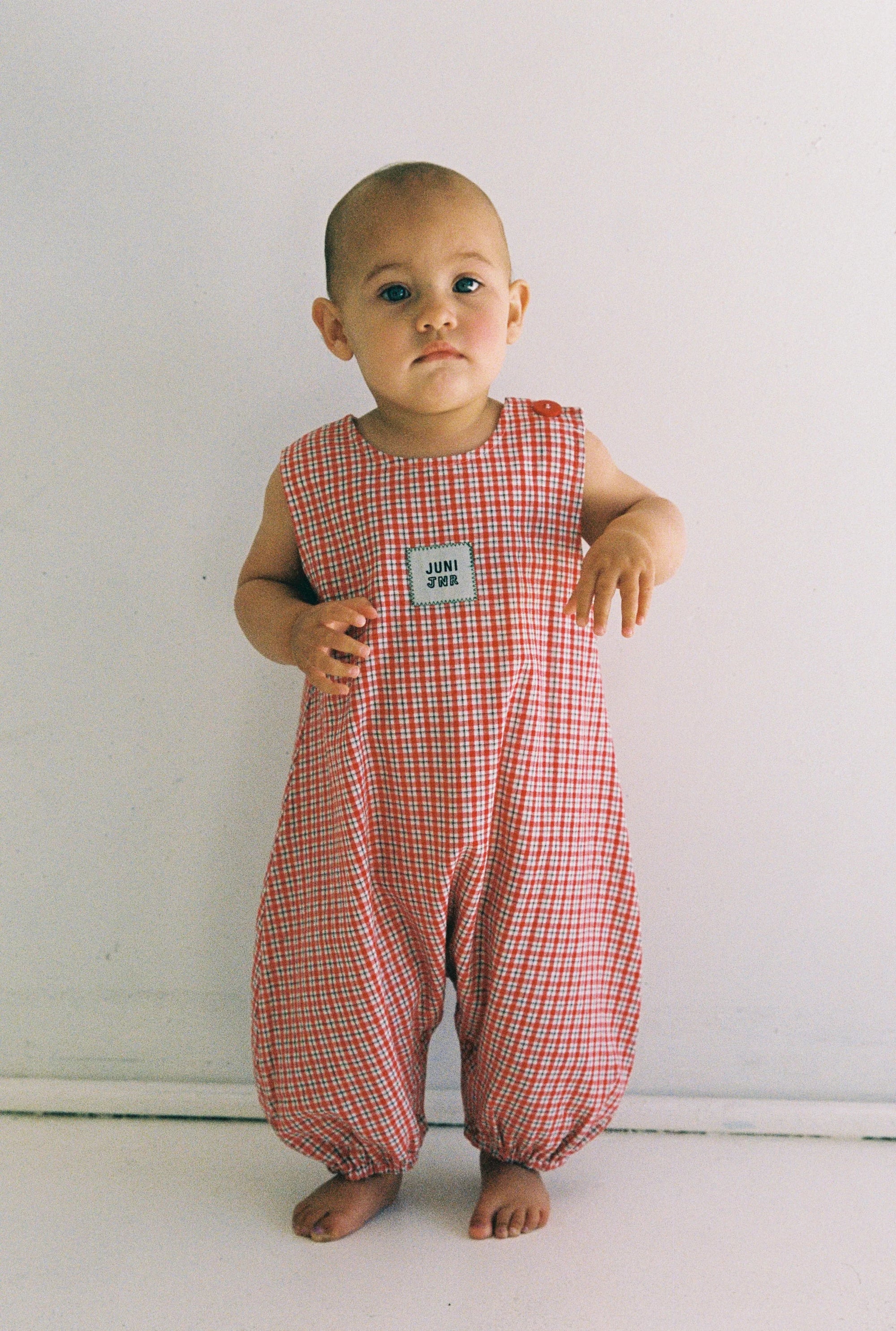 Avery Romper - Red Check