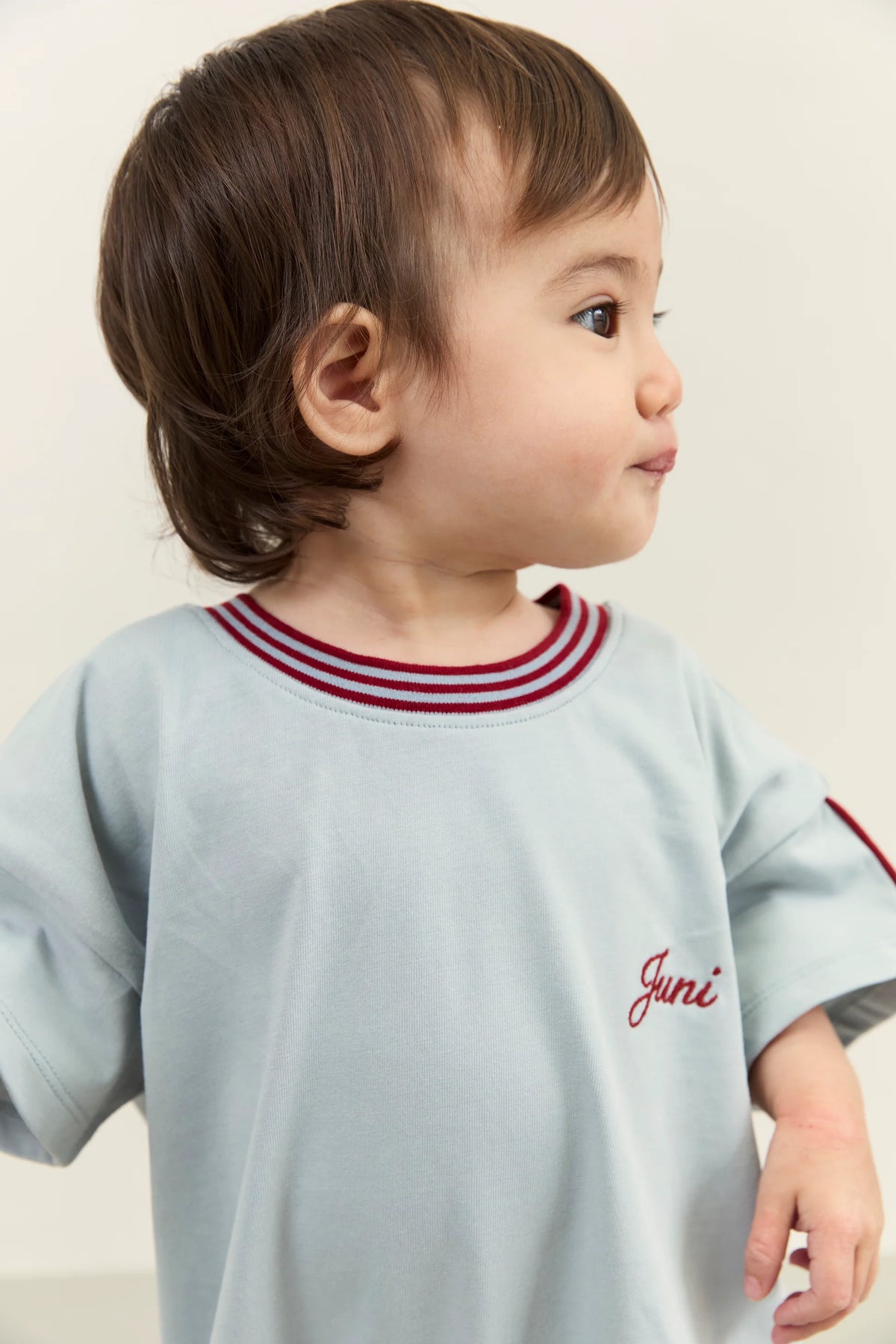 Riley T-Shirt Romper - Stone Blue