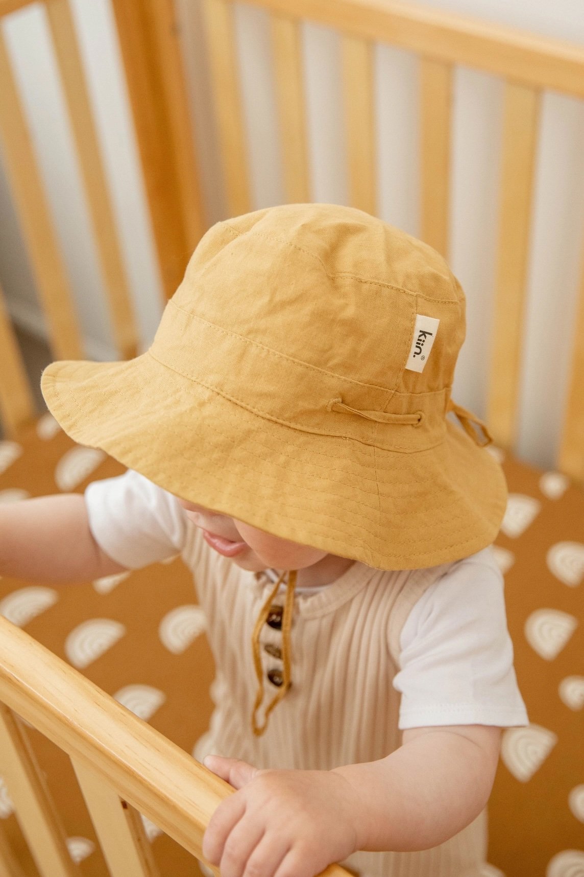 Kiin Baby ~ Cotton Sun Hat | Golden Tan