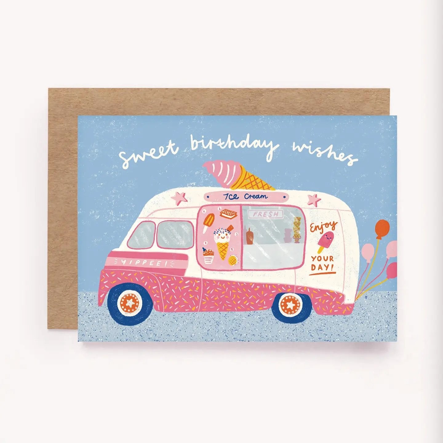 Lauren Sissons ~ Ice Cream Van Birthday Greeting Card