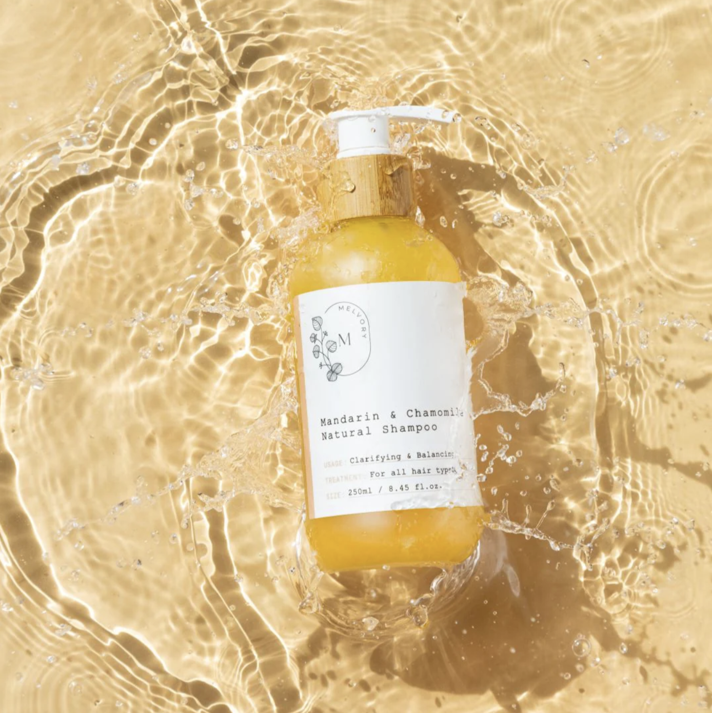 Melvory ~ Mandarin & Chamomile Natural Shampoo
