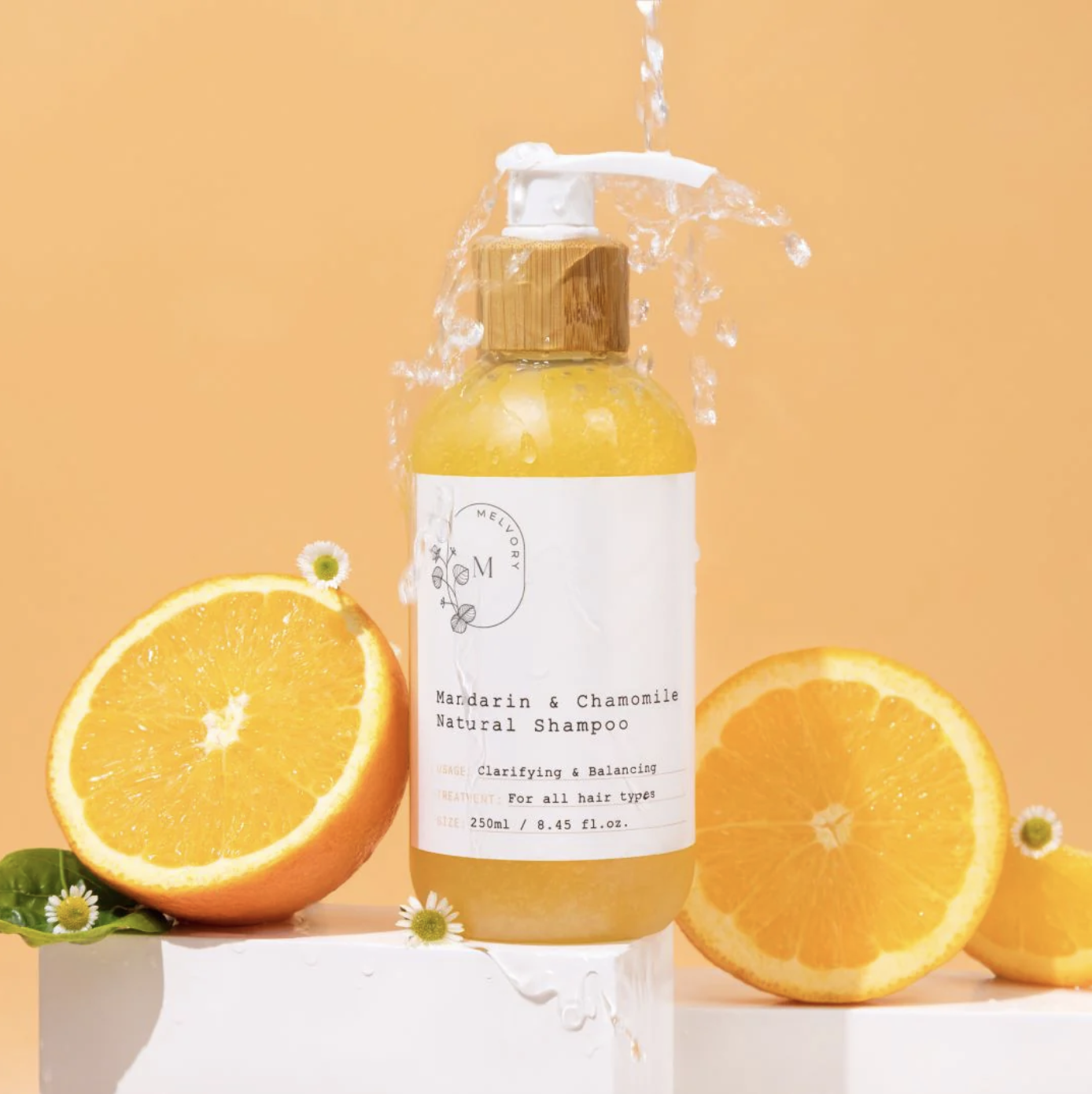 Melvory ~ Mandarin & Chamomile Natural Shampoo