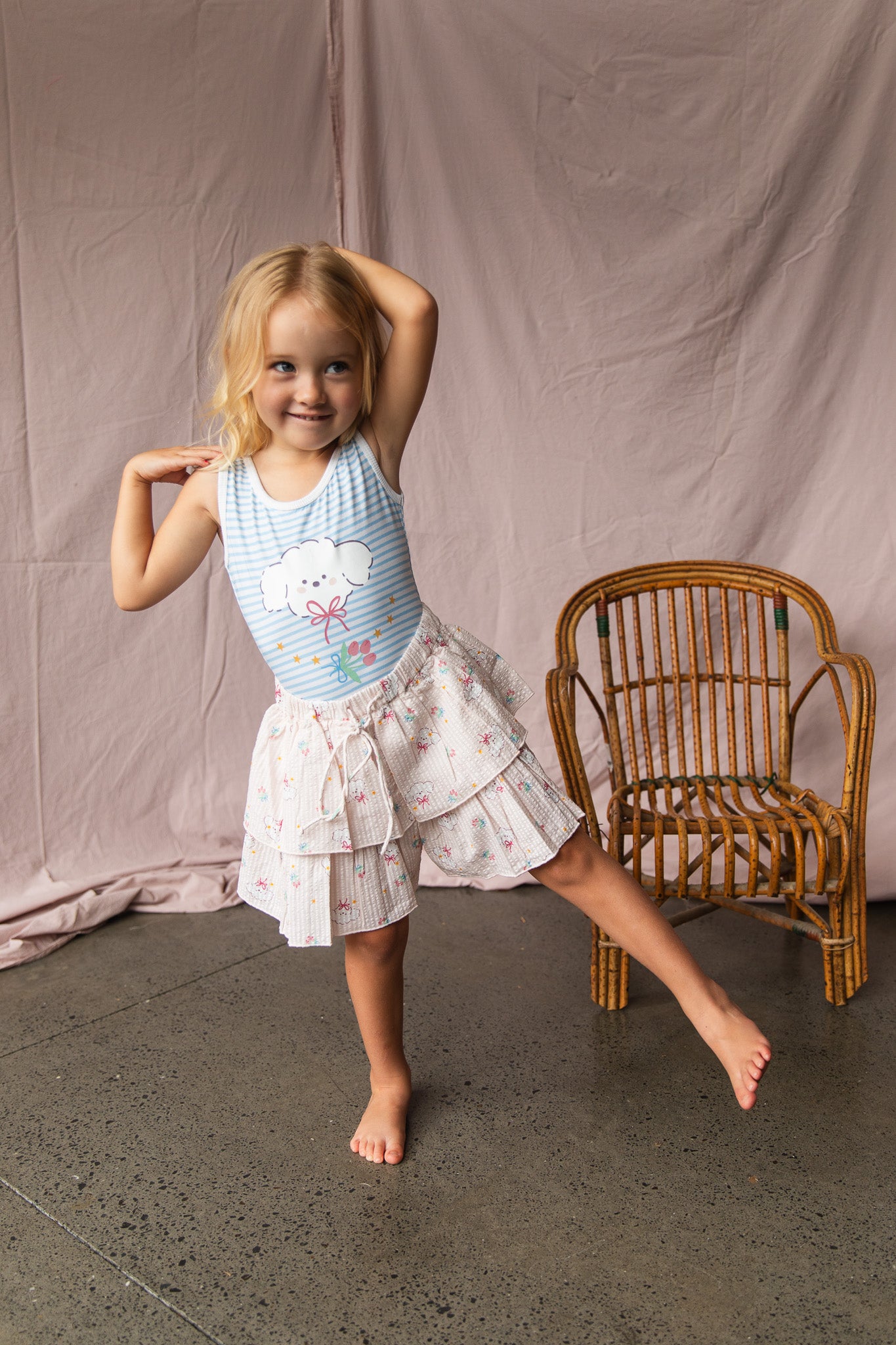 Millie Leotard-Stripe