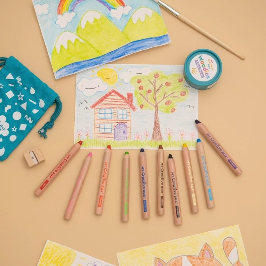 My Creative Box ~ Woodies 3-in-1 Wooden Pencils | Set of 10