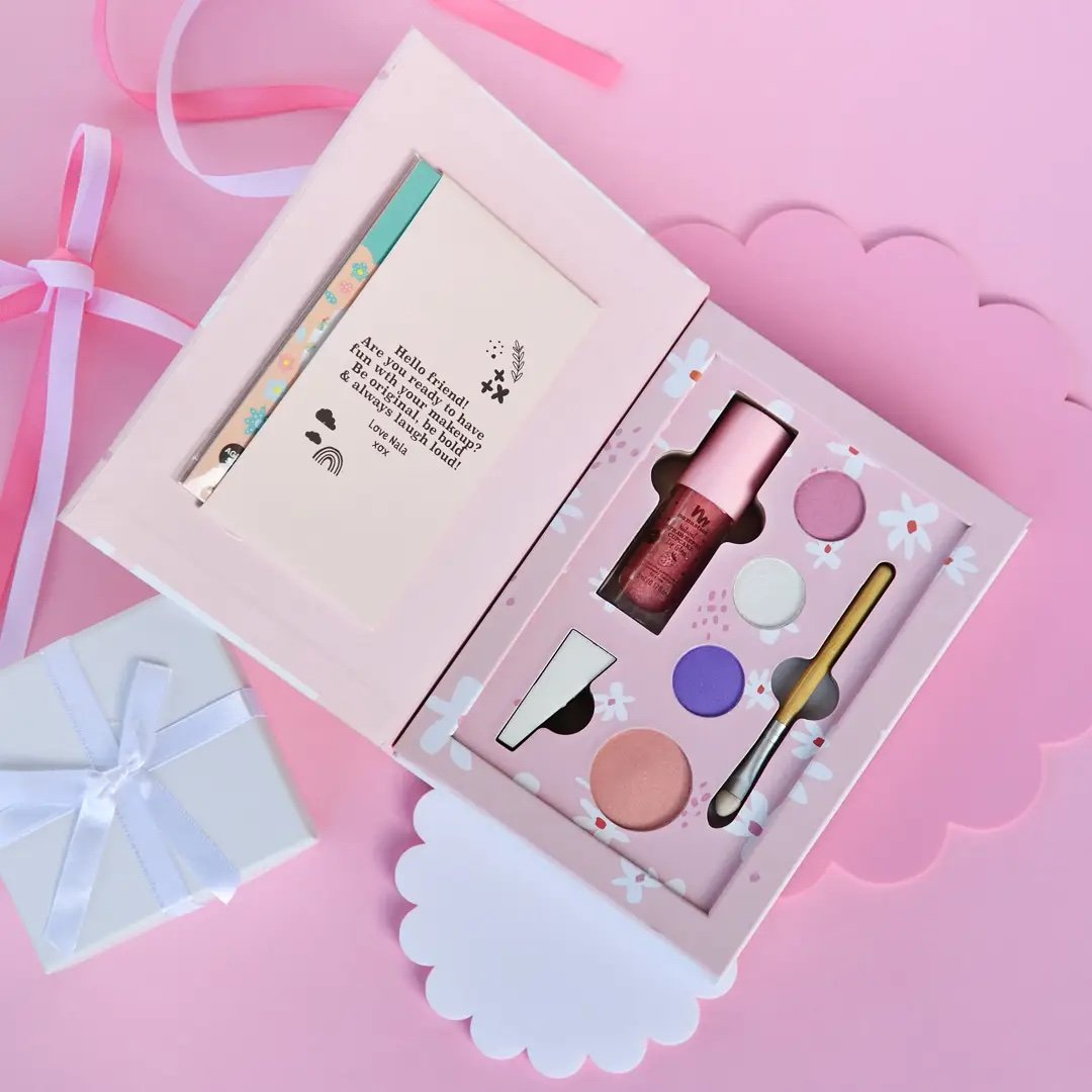 Nala Kids Natural Pressed Powder Pink Makeup Palette Kit