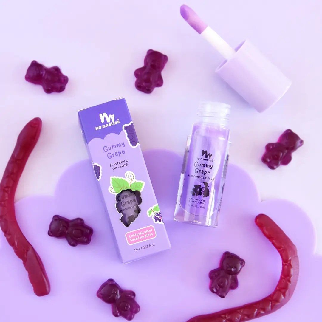 No Nasties ~ Natural Kids Lip Gloss Gummy Grape