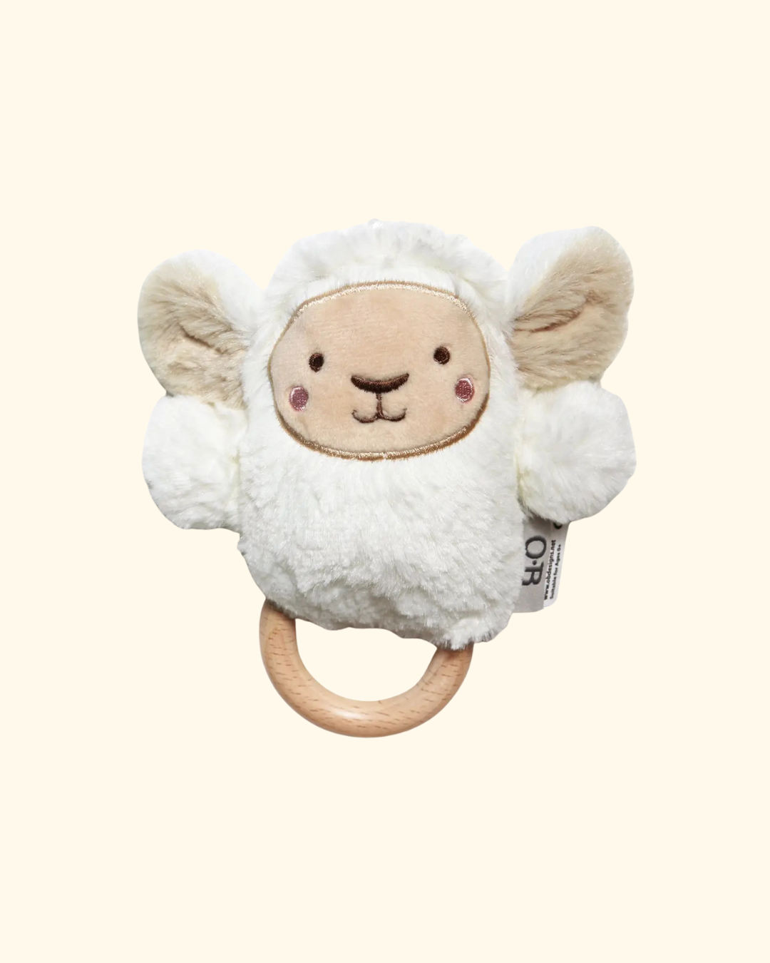 OB Designs ~ Lee Lamb Soft Rattle Toy 6.8"/17cm