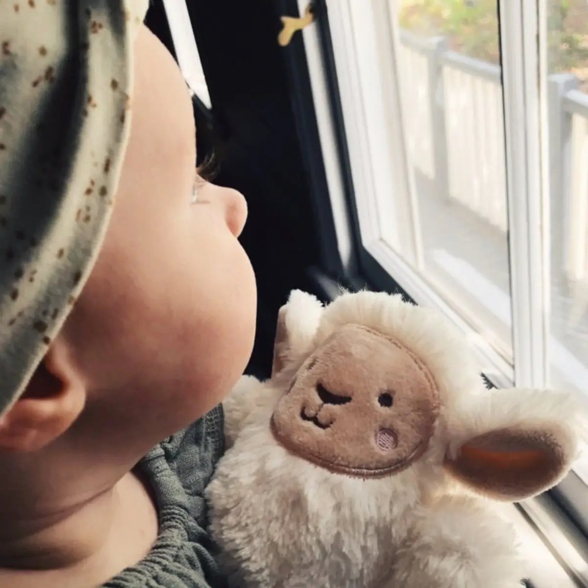 OB Designs ~ Lee Lamb Soft Rattle Toy 6.8"/17cm