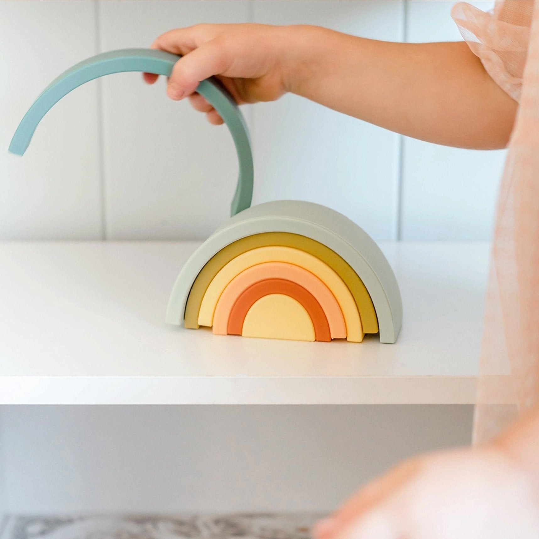 OB Designs ~ Silicone Rainbow Stacker | Blueberry