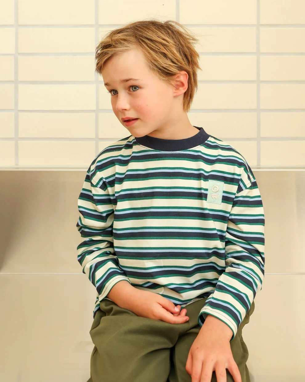 Olle ~ Botanic Stripe Long Sleeve Tee