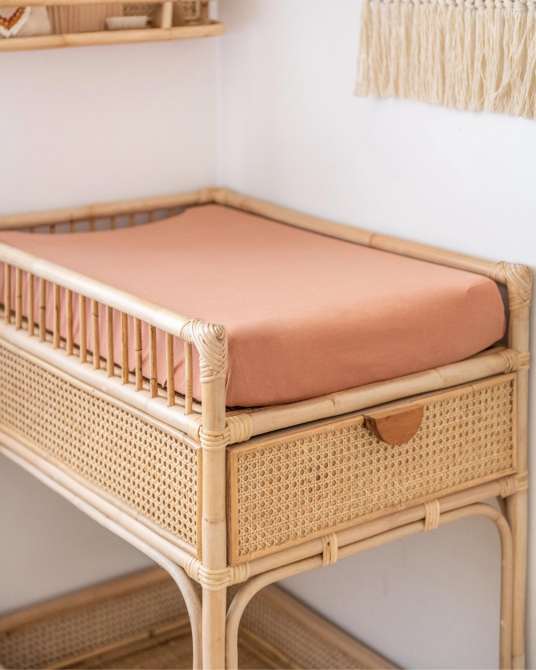 Kiin Baby ~ Organic Change Pad/Bassinet Sheet - Blush