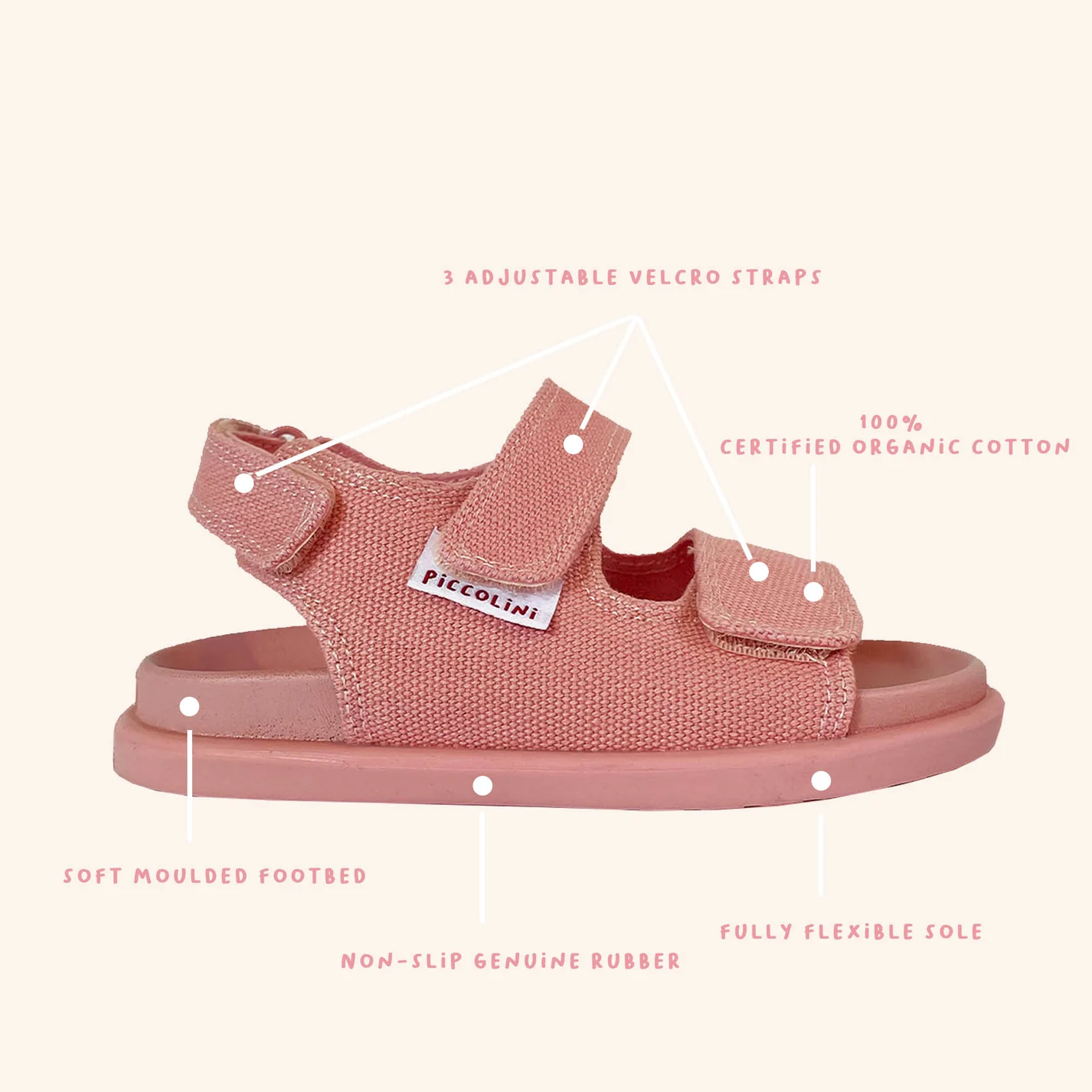Piccolini ~ Original Sandal | Pink