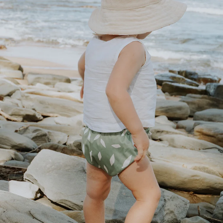 Pekpi ~ Reusable Swim Nappy - Leaf Ink