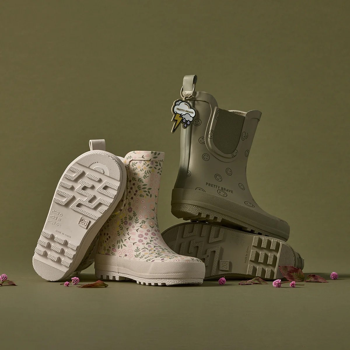 Pretty Brave ~ Puddle Boot Sage Smiley
