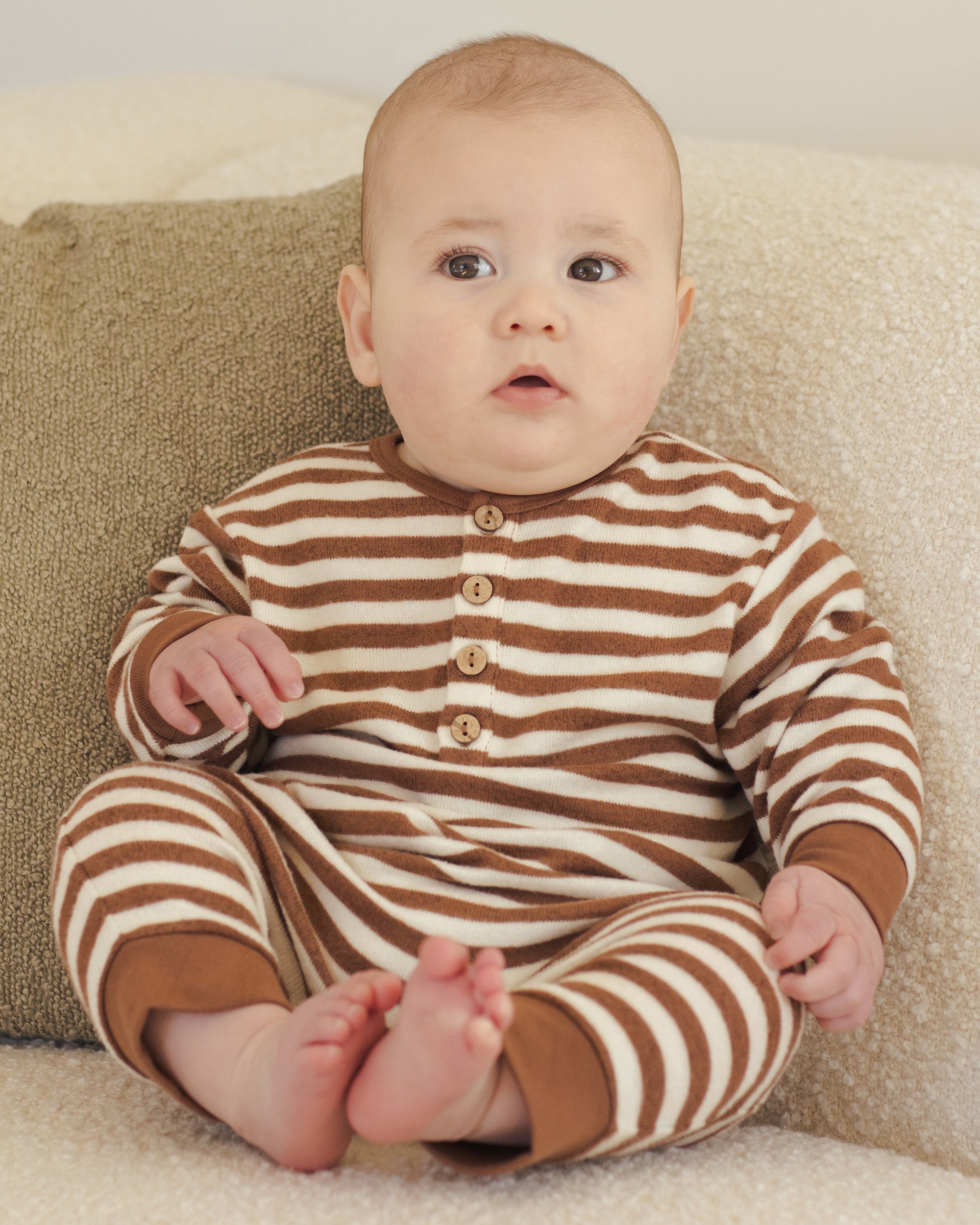 Quincy Mae Relaxed Jumpsuit - Cedar Stripe