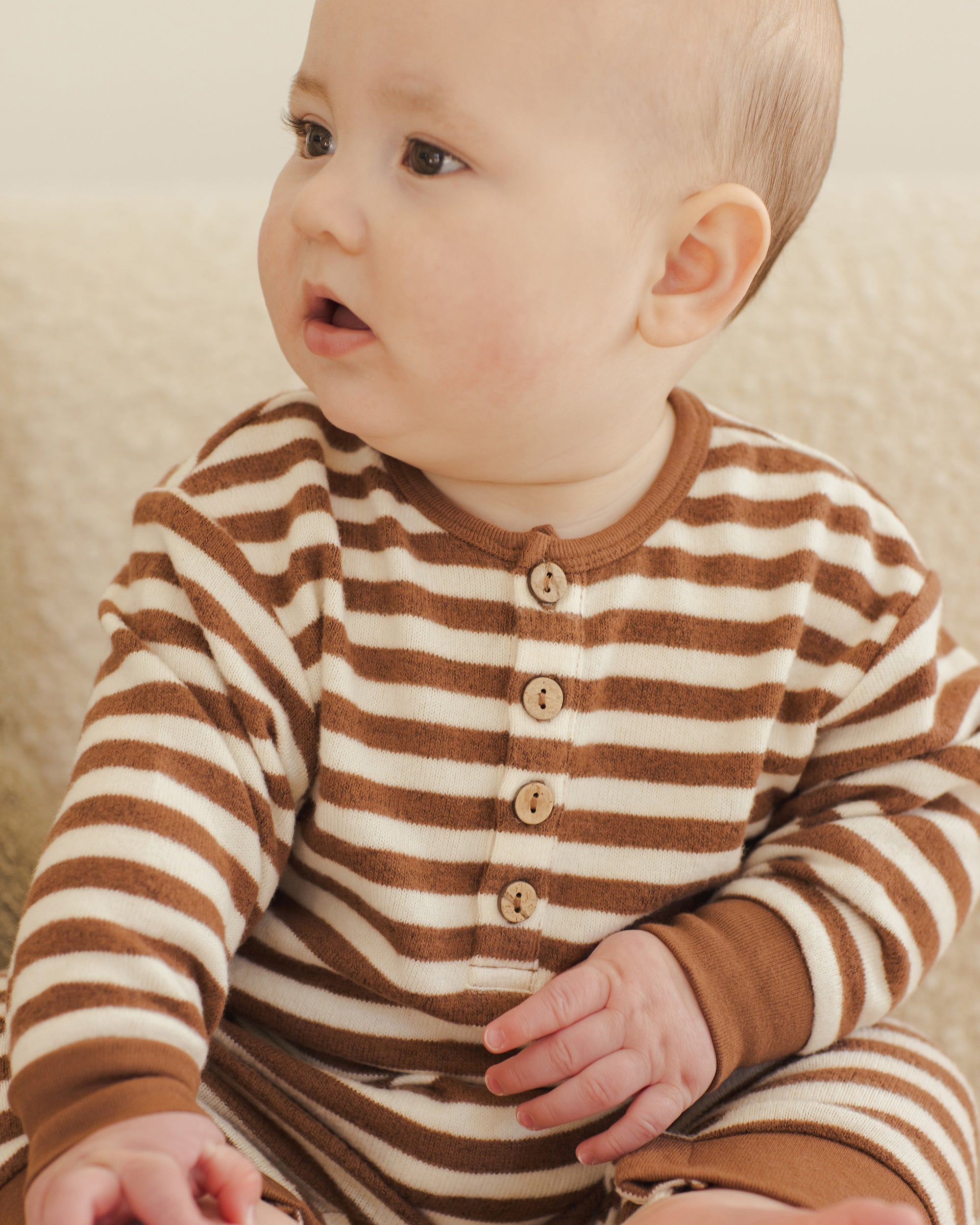Quincy Mae Relaxed Jumpsuit - Cedar Stripe