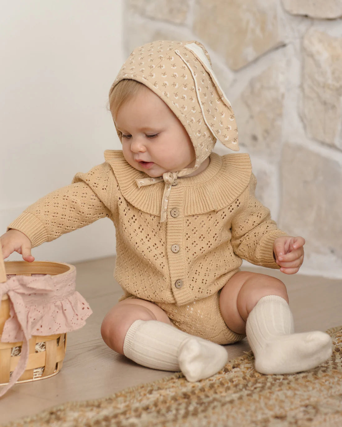 Ruffle Collar Cardigan Butterscotch