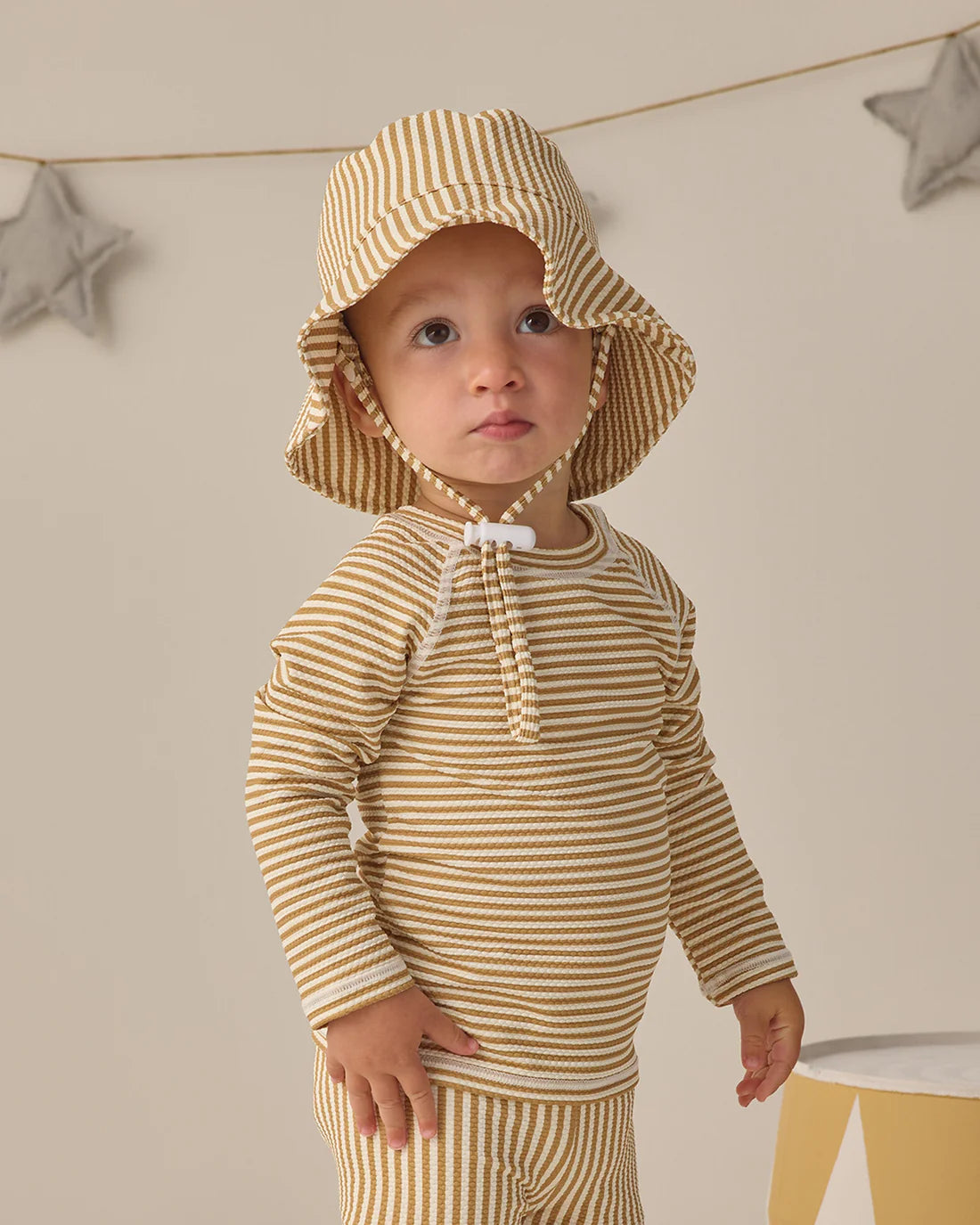 Finn Rashguard + Short Set Honey Stripe Small