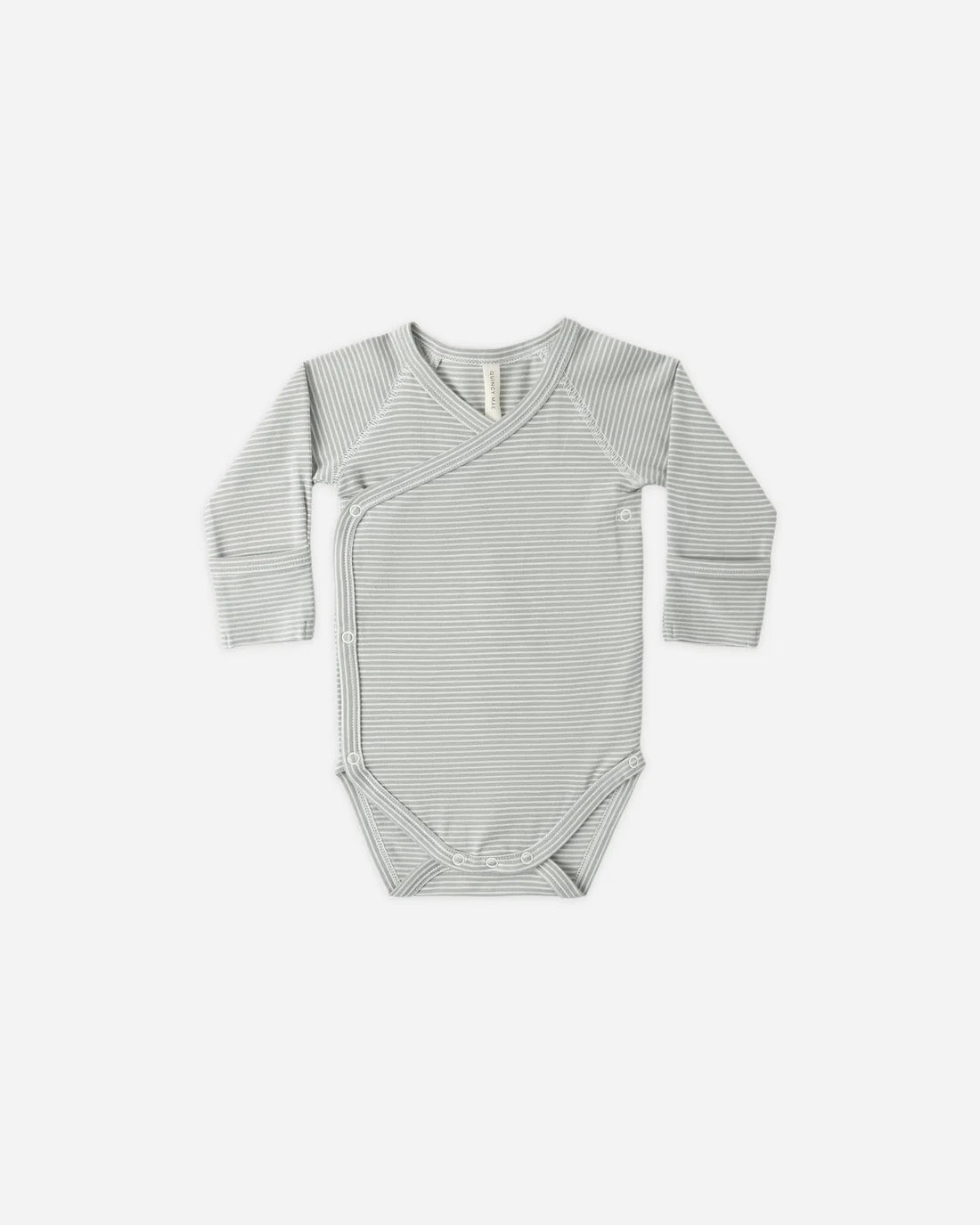 Side Snap Bodysuit Sage Micro Stripe
