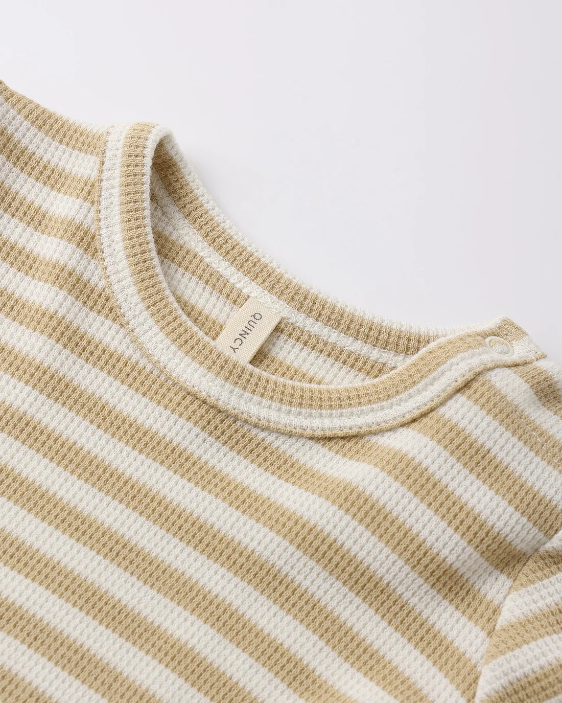 Waffle Top Pant Set Butterscotch Stripe