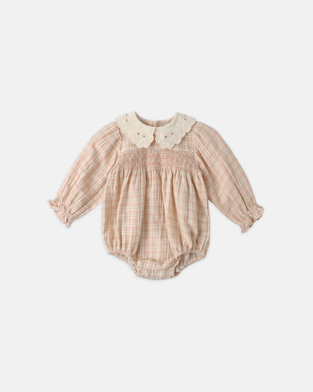 Callie Romper Pink Plaid