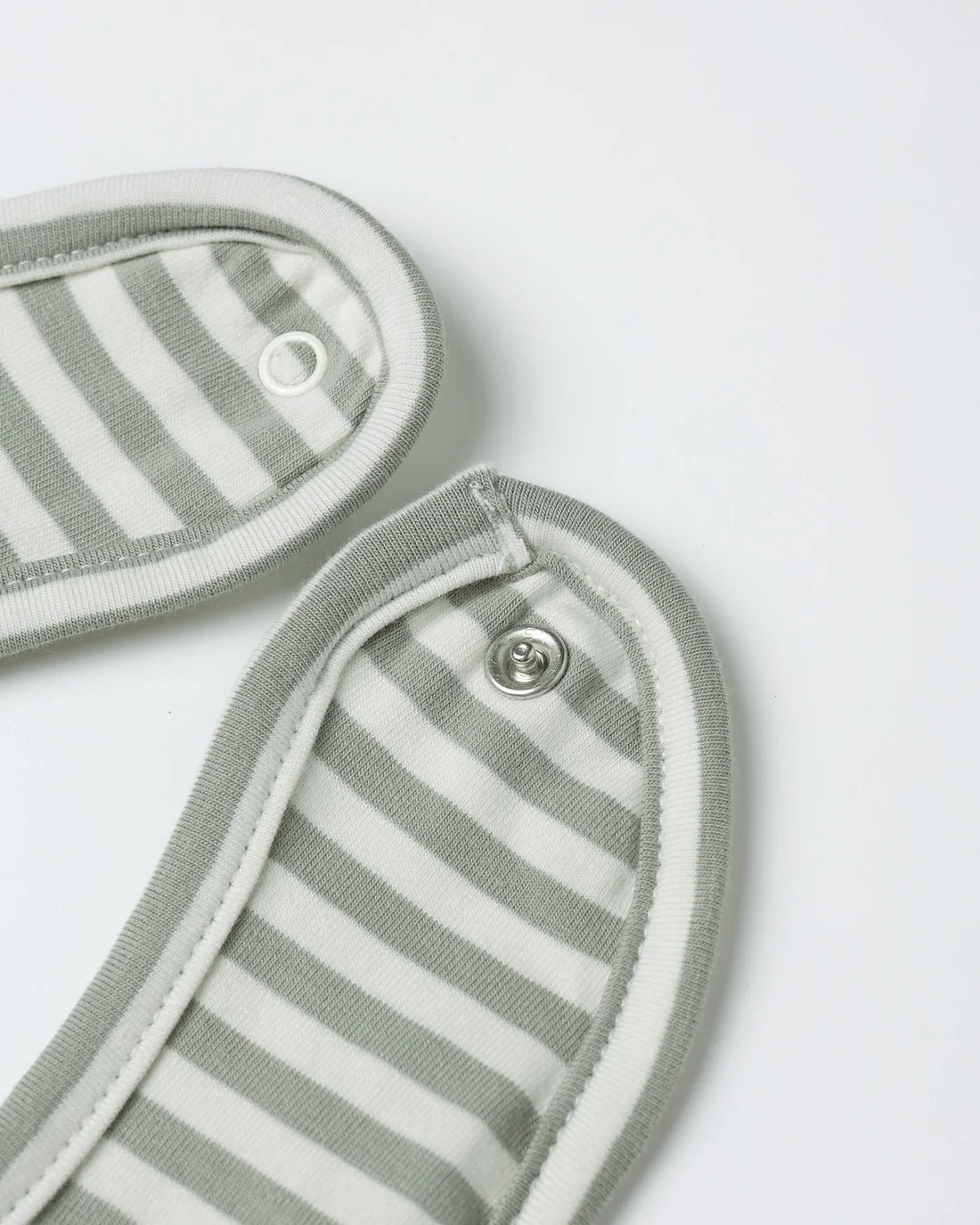 Jersey Snap Bib, 2 Pack - Fox Land, Fern Stripe