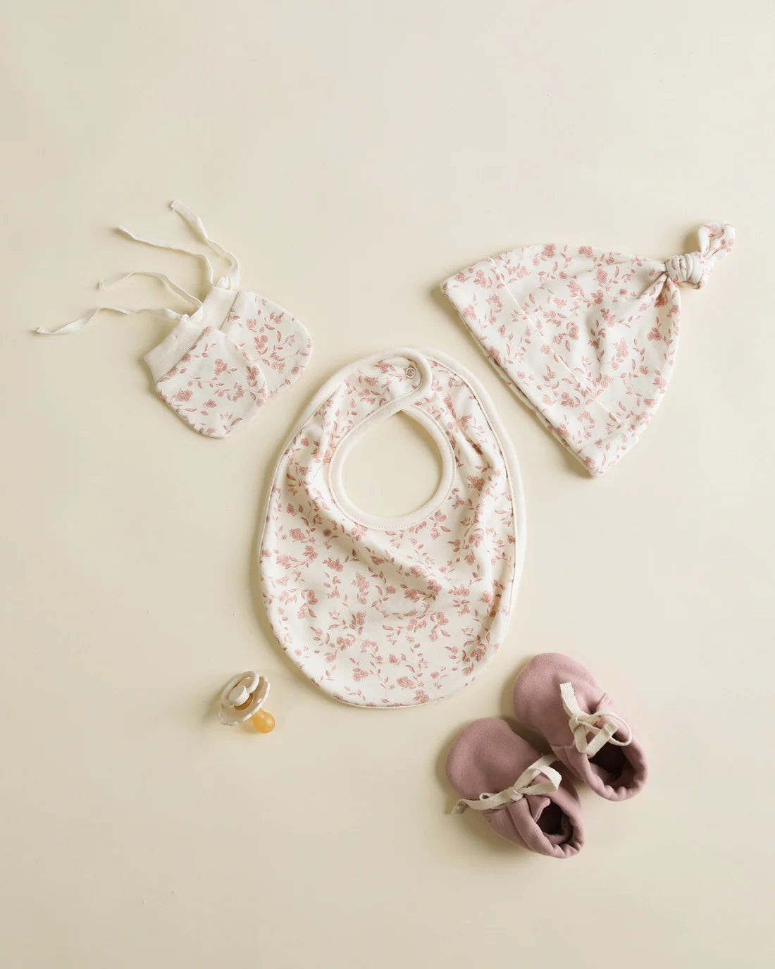 Jersey Snap Bib, 2 Pack - French Garden, Rose Micro Stripe