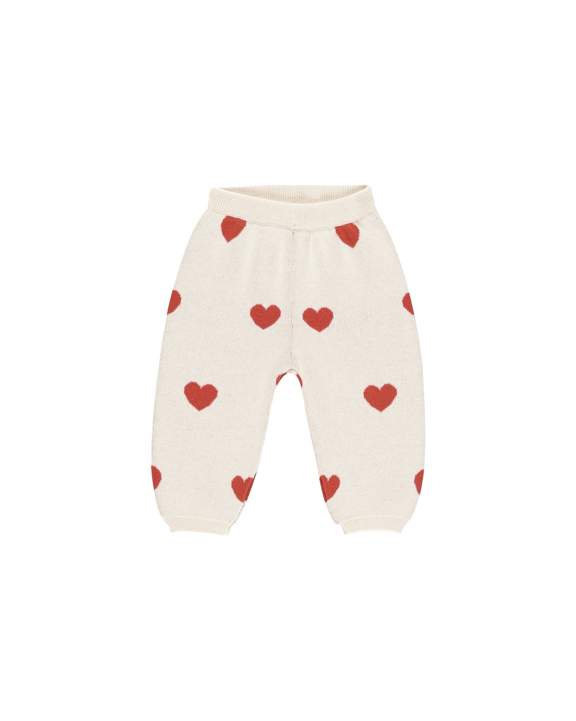 Quincy Mae ~ Heart Knit Pants || Ivory
