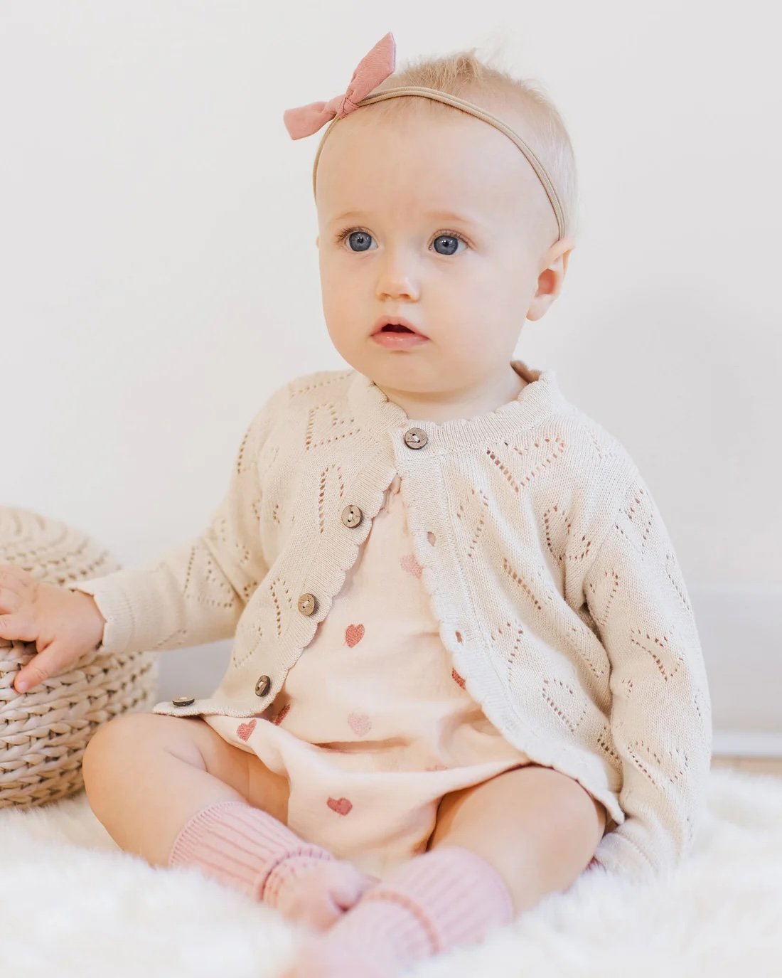 Quincy Mae ~ Knit Cardigan || Ivory
