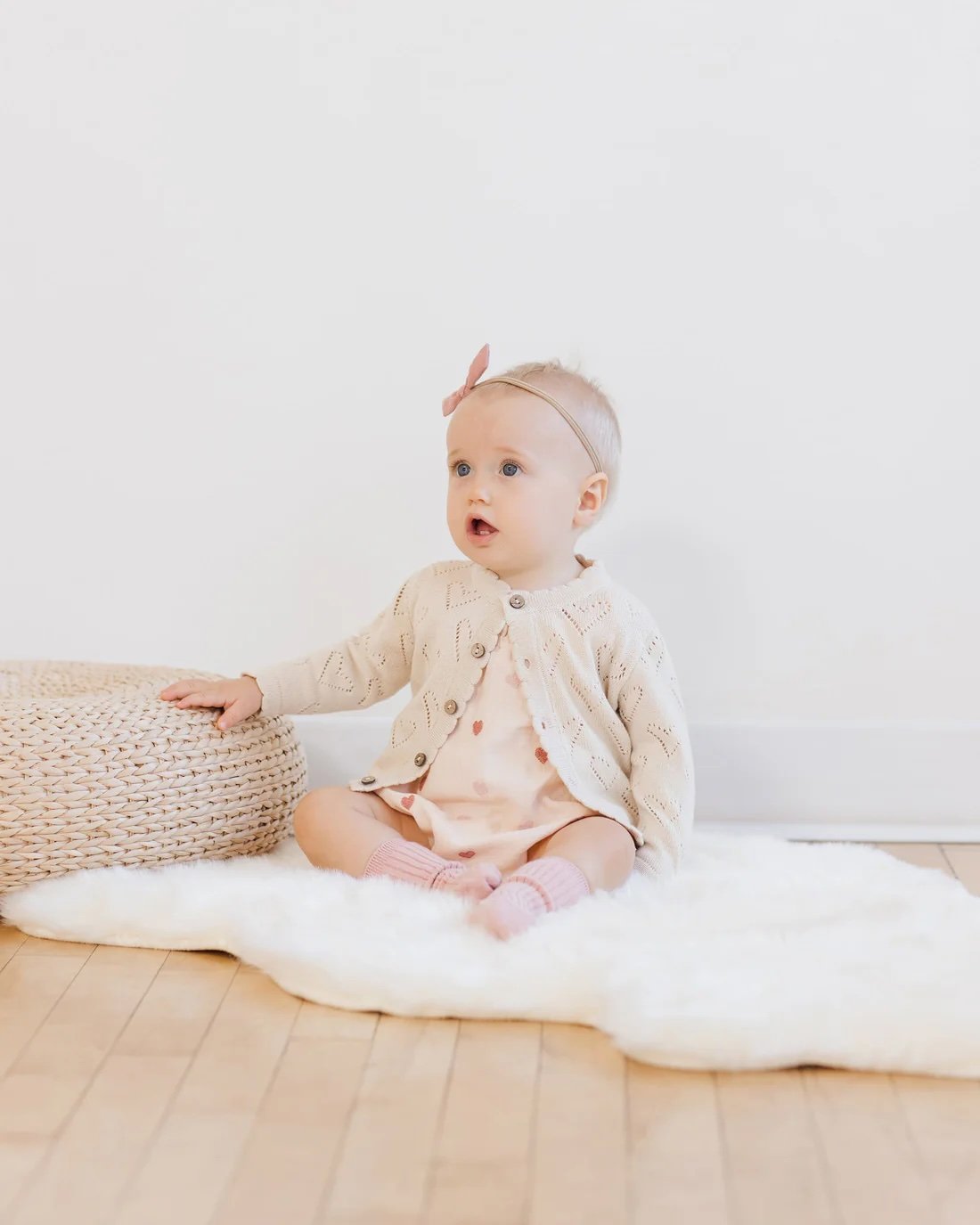 Quincy Mae ~ Knit Cardigan || Ivory