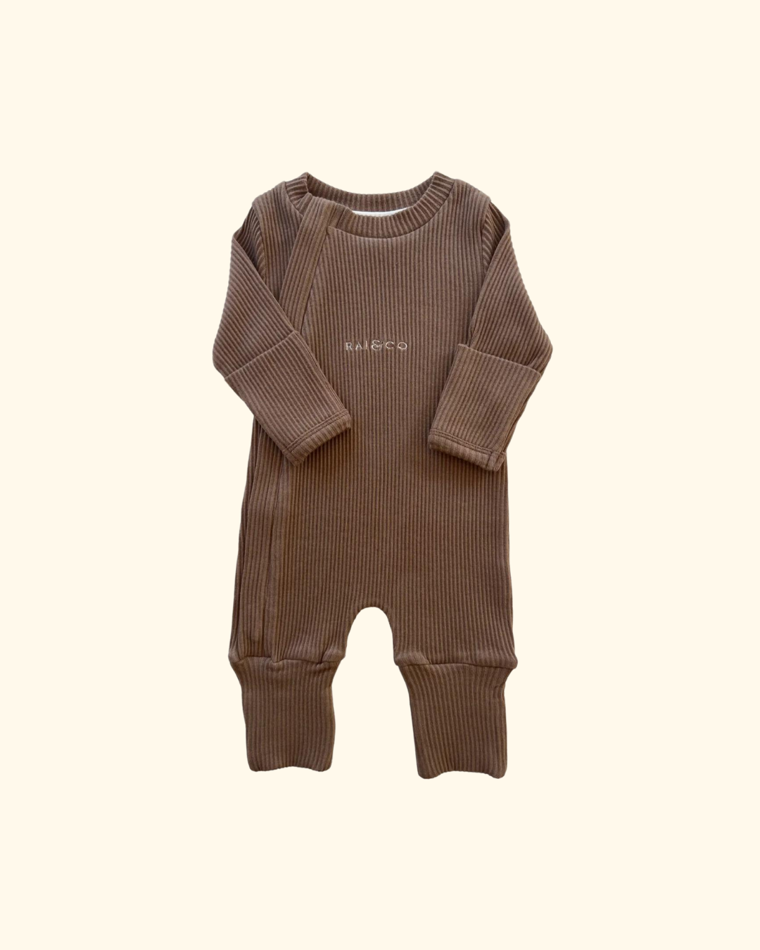 Rai & Co ~ Ribbed Jumpsuit - Caramel