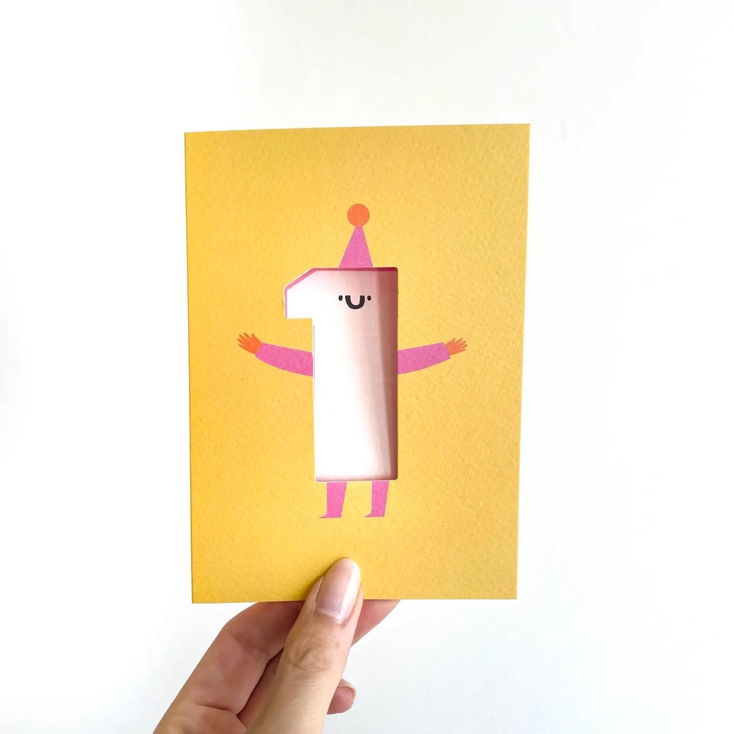 Rumble Cards ~ Age 1 - Die Cut - Cute Character - Fun Happy Birthday - One