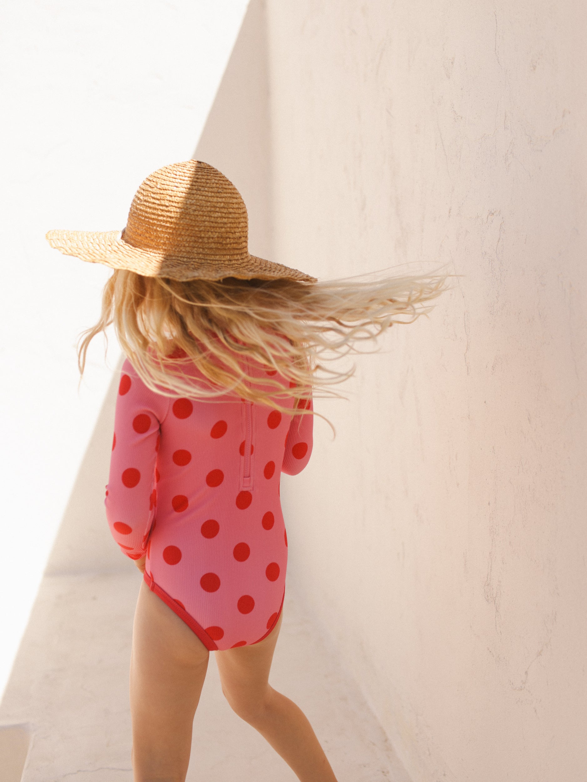 Long Sleeve Polka One Piece
