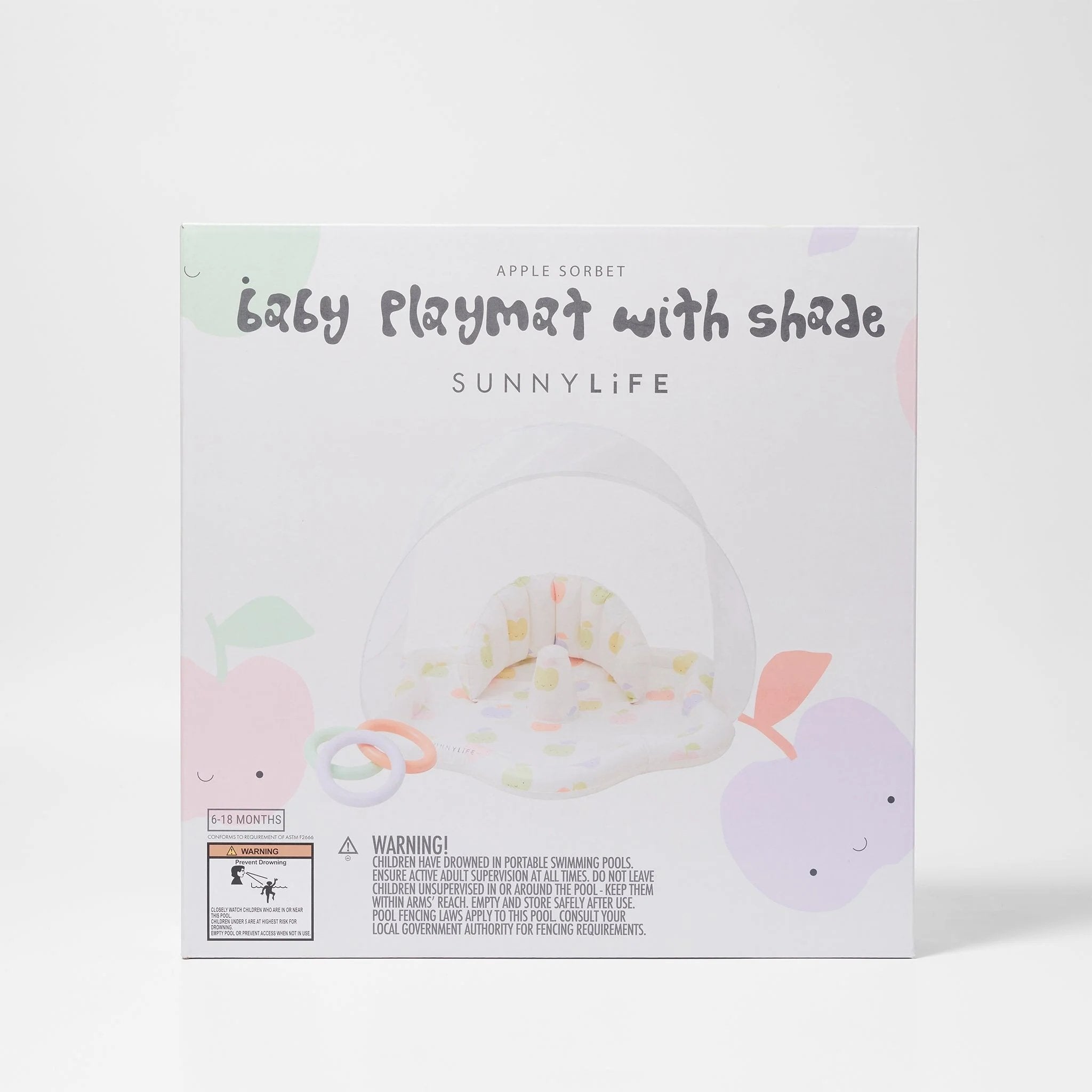 SUNNYLiFE ~ Baby Playmat with Shade - Apple Sorbet Multi