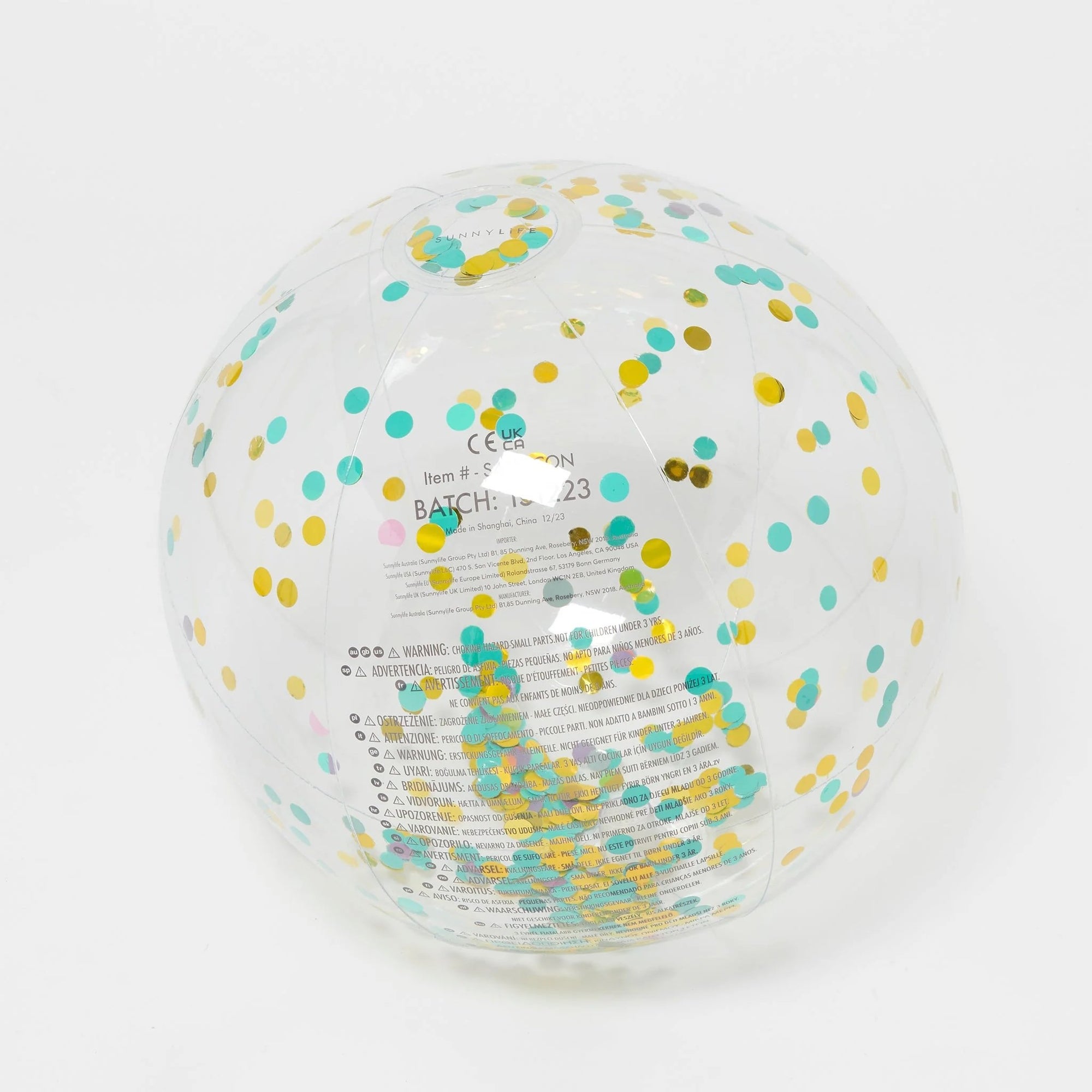 SUNNYLiFE ~ Inflatable Beach Ball Confetti Multi