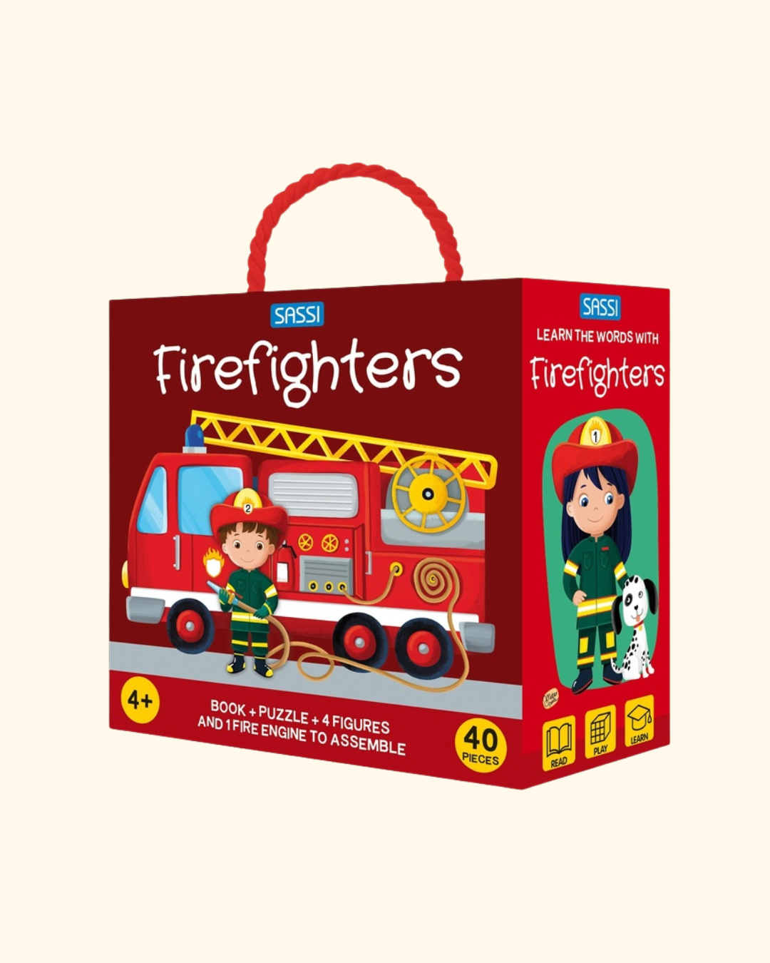 Sassi Firefighters 3D 40 Piece Puzzle and Book Set