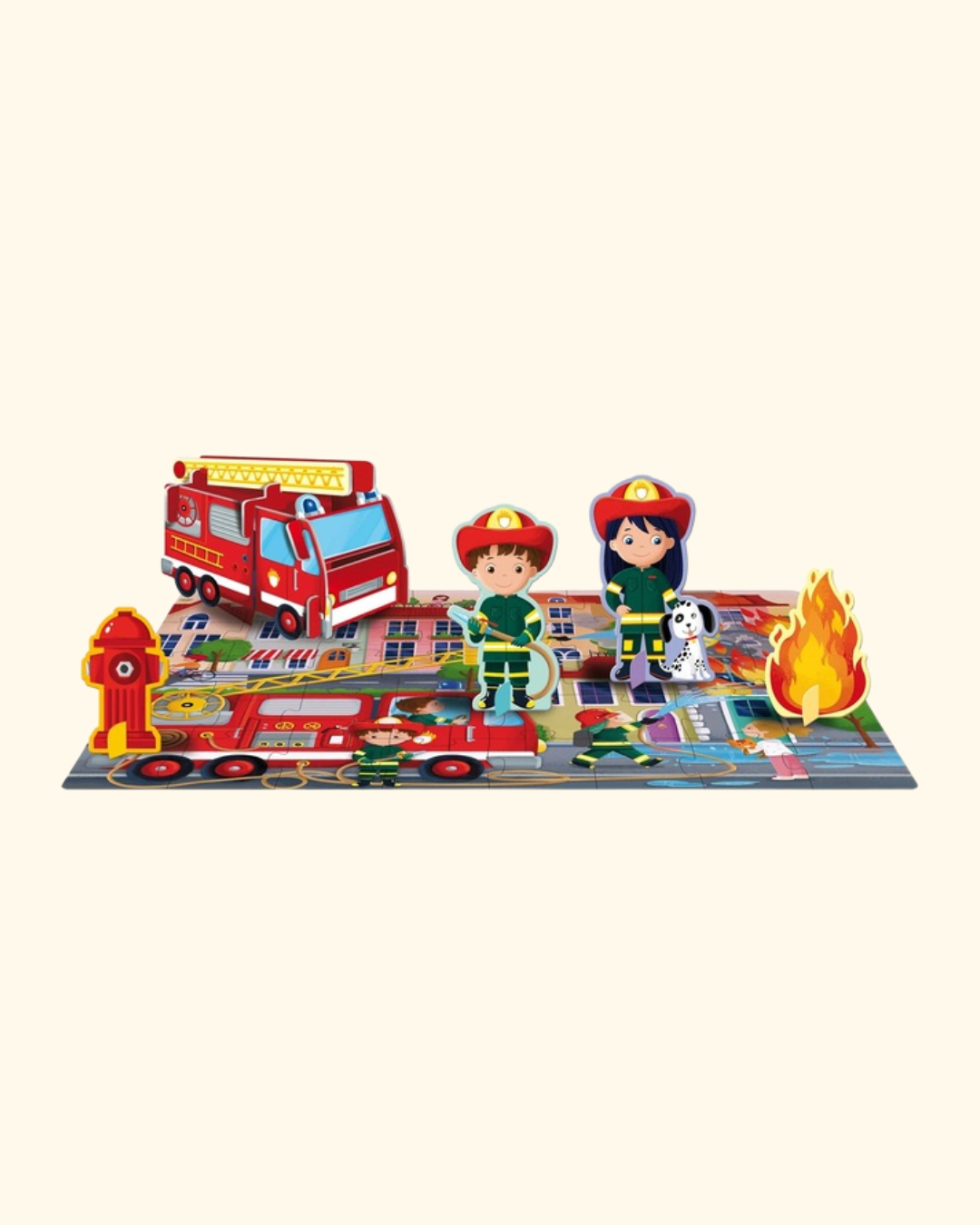 Sassi Firefighters 3D 40 Piece Puzzle and Book Set