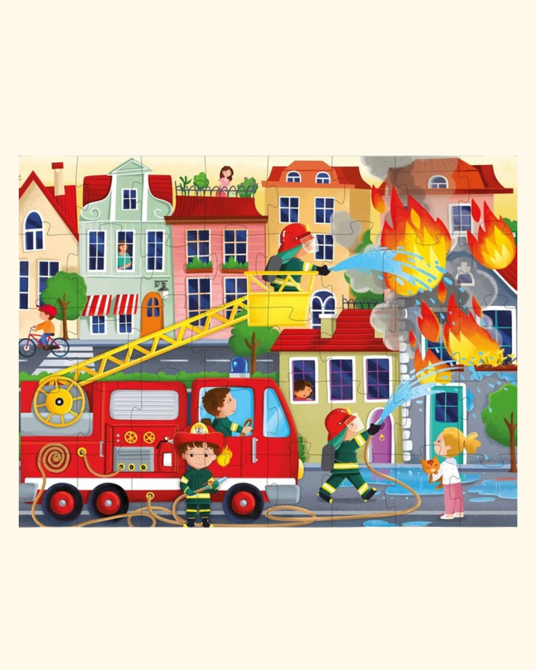 Sassi Firefighters 3D 40 Piece Puzzle and Book Set