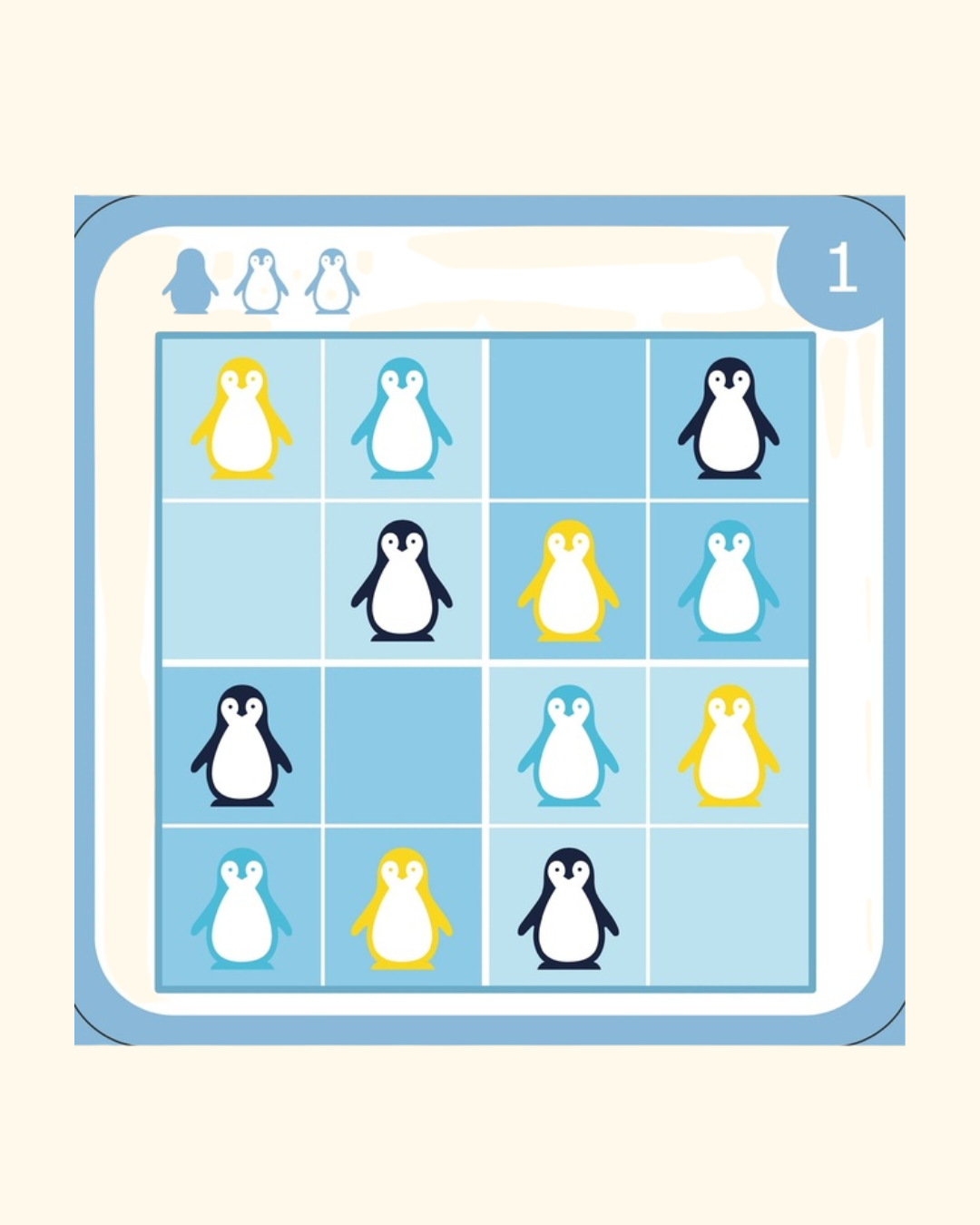 Sassi Games ~ My First Logic Games - Memory Matching Penguins and Numbers