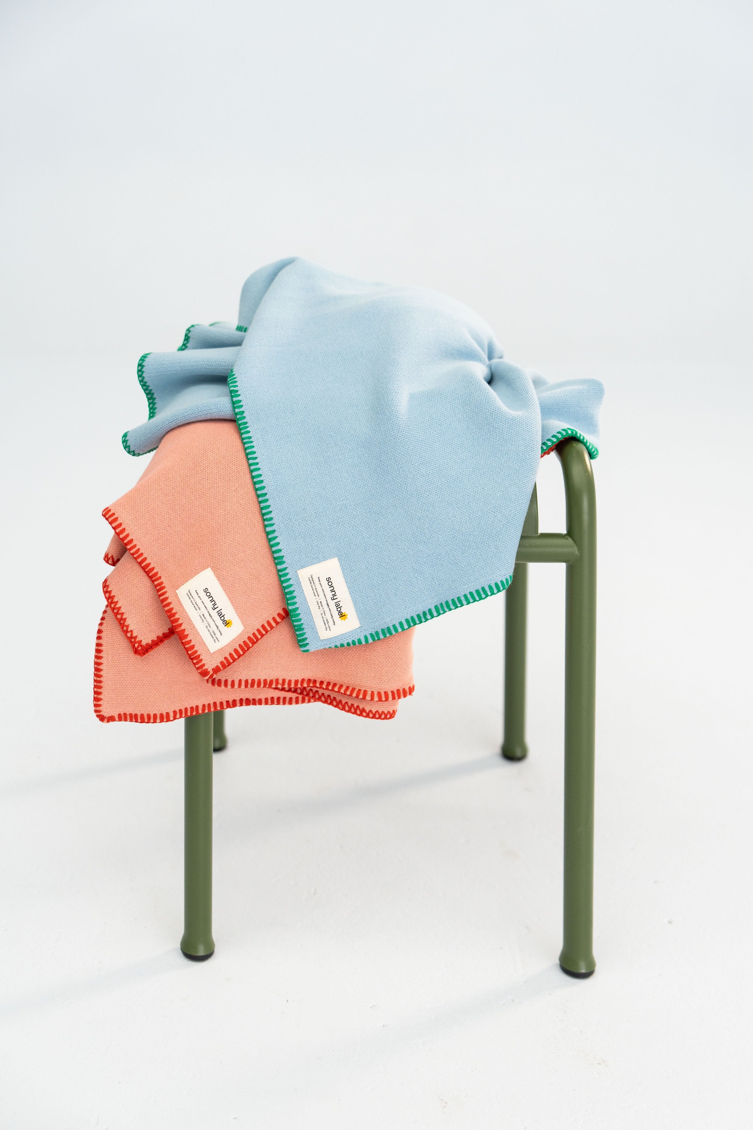 Sonny Label ~ Stitch Knitted Blanket - Blue