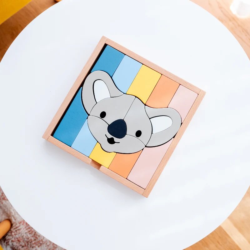 Stellavan & Papa ~ 3-in-1 Small Block Puzzle, Koala